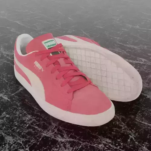 PUMA 3D SHOES - PINK - SUEDE Low-poly 3D model