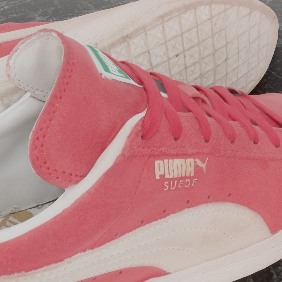 PUMA 3D SHOES - PINK - SUEDE Low-poly 3D model_12