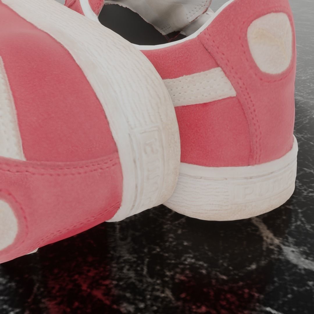 PUMA 3D SHOES - PINK - SUEDE Low-poly 3D model_10