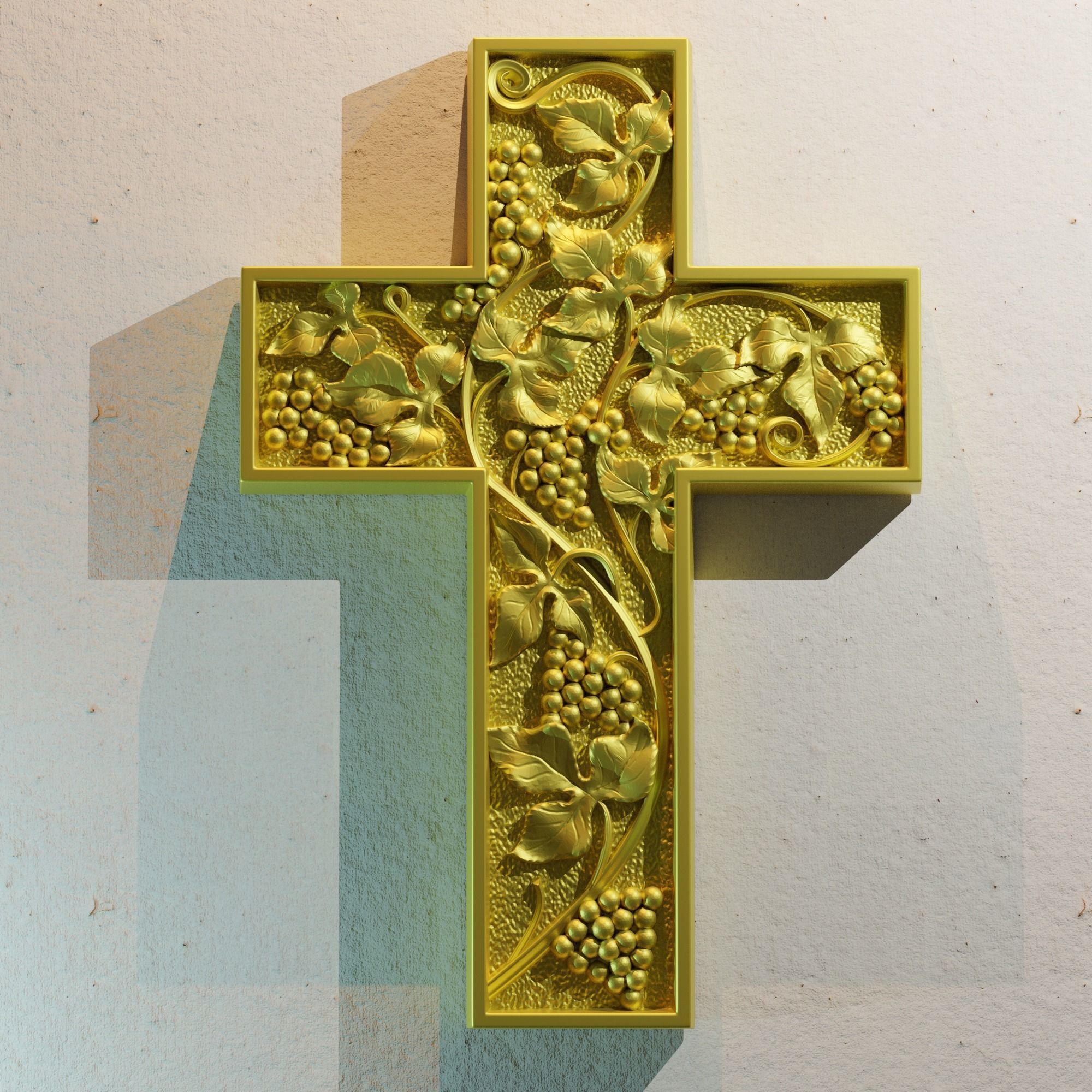 3D model STL FILE for CNC milling machine Wall Cross 3D print model_4