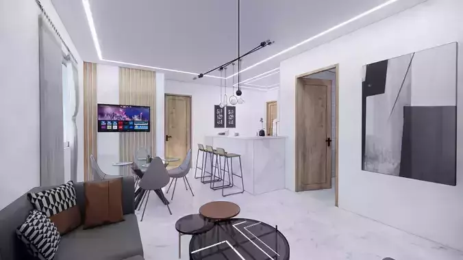 Complete interior House project 3d Model