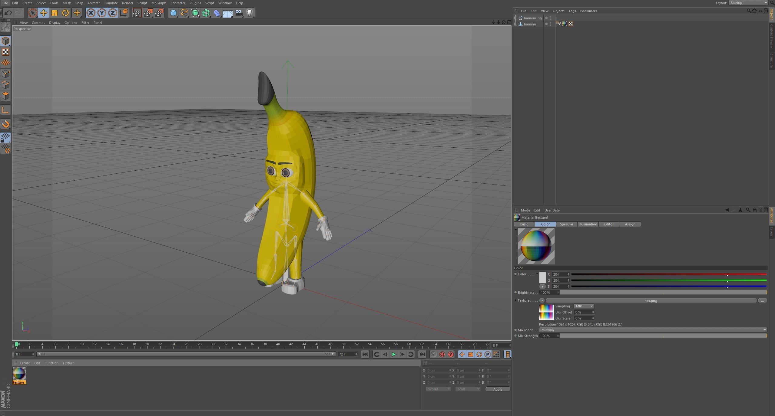 Cartoon character fruit  Low-poly 3D model_12