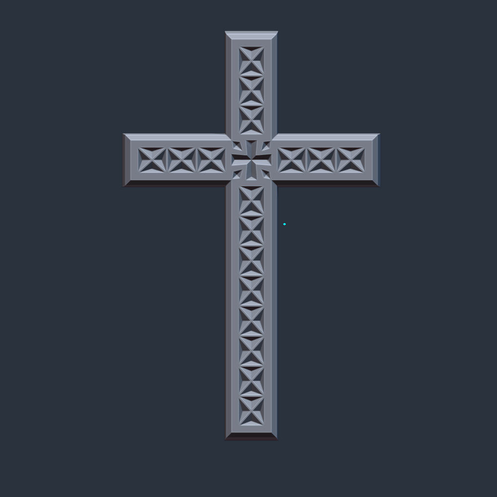 3D model STL FILE for CNC milling machine Wall Cross  3D print model_7