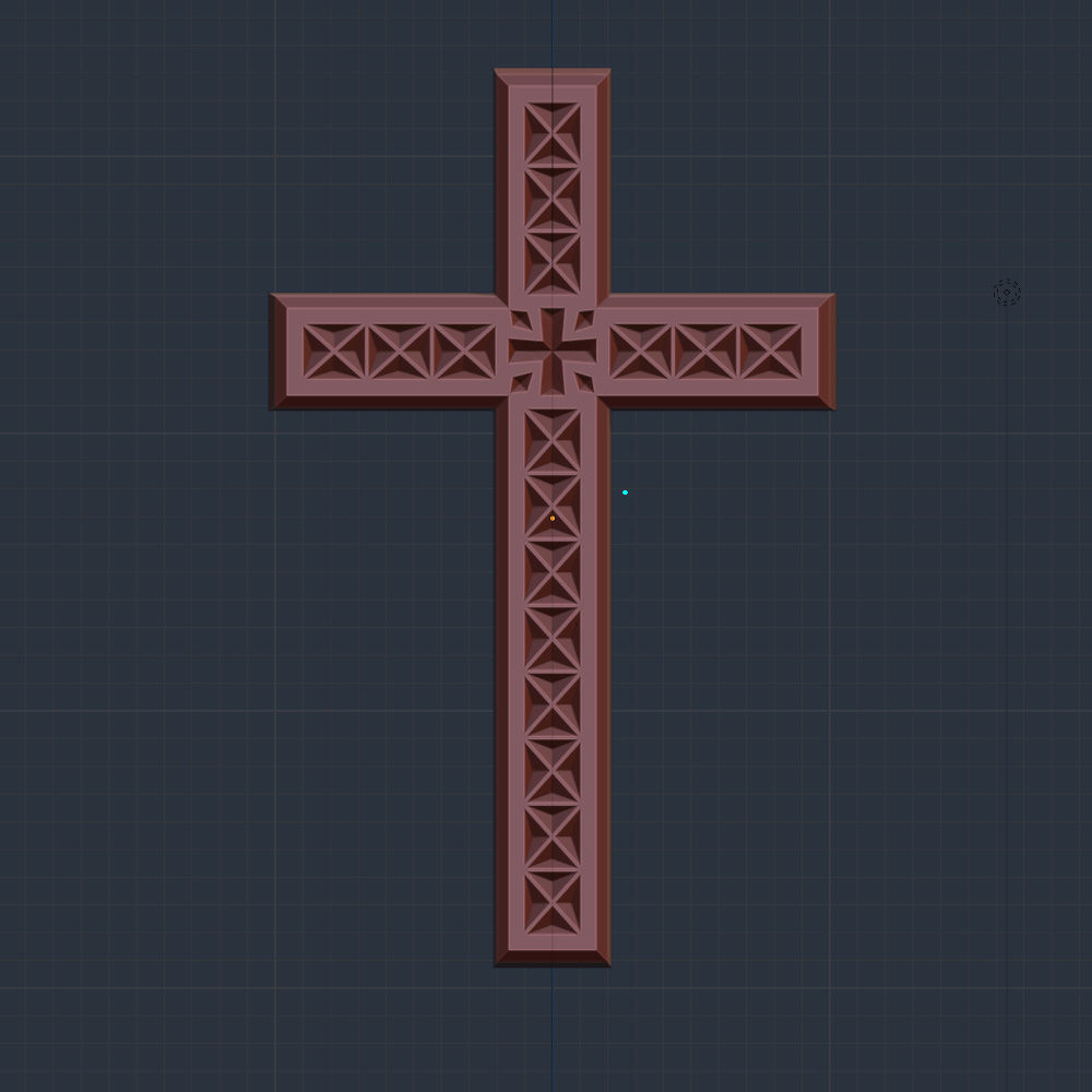 3D model STL FILE for CNC milling machine Wall Cross  3D print model_2