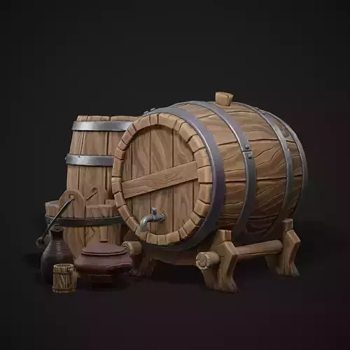 Stylized Medieval Tavern Set