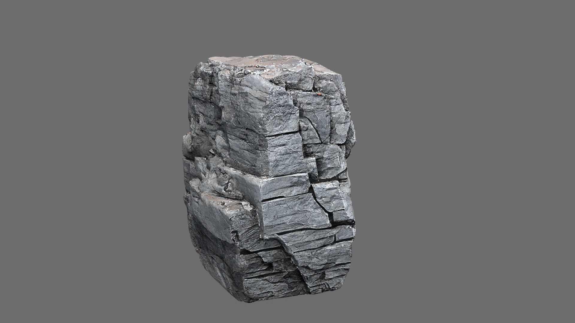 cliff rocks Low-poly 3D model_4