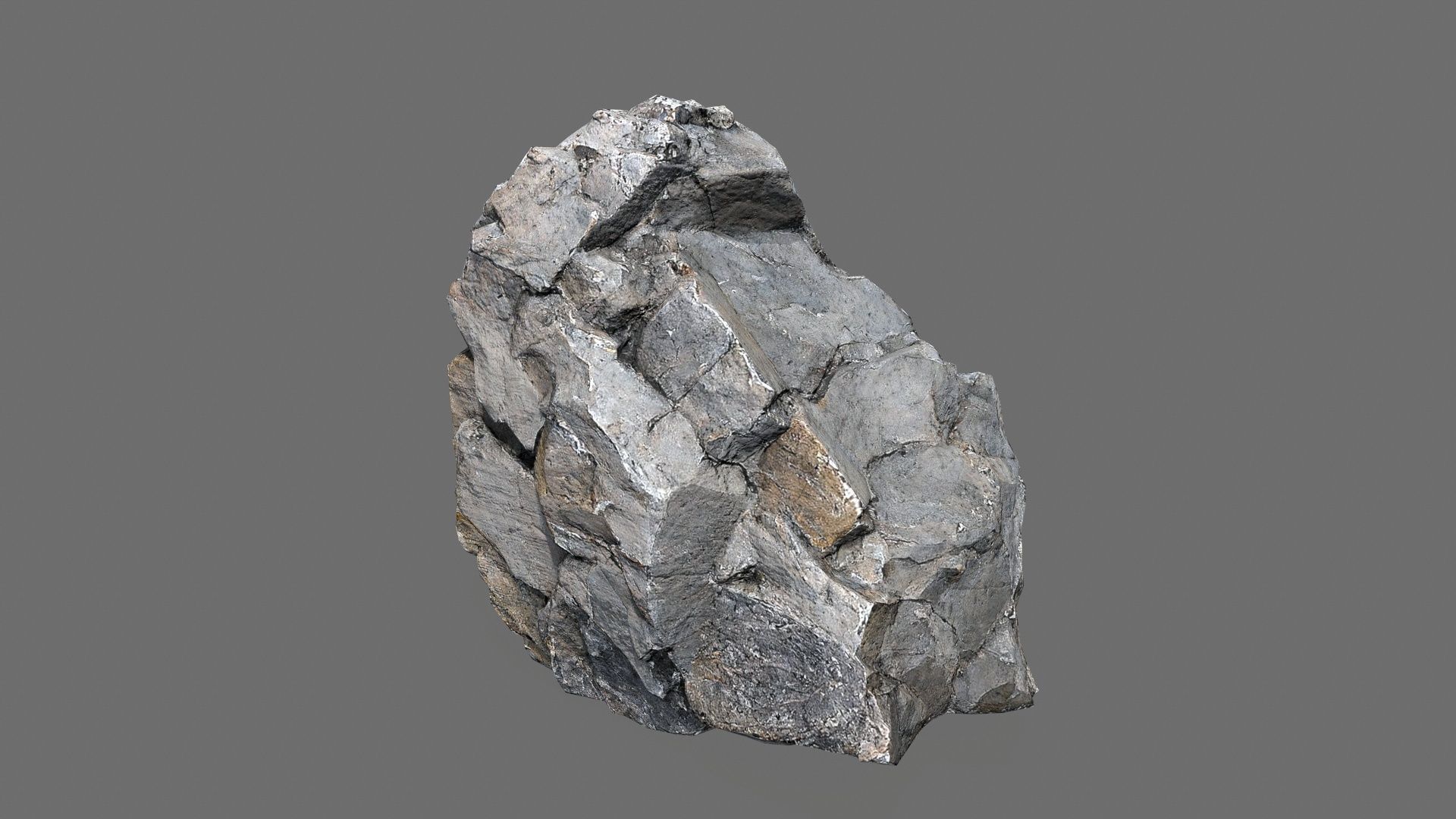 cliff rocks Low-poly 3D model_3