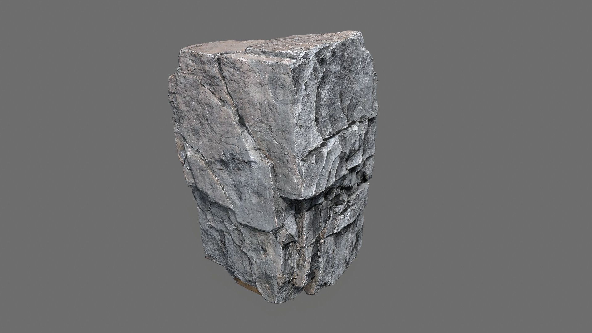 cliff rocks Low-poly 3D model_2