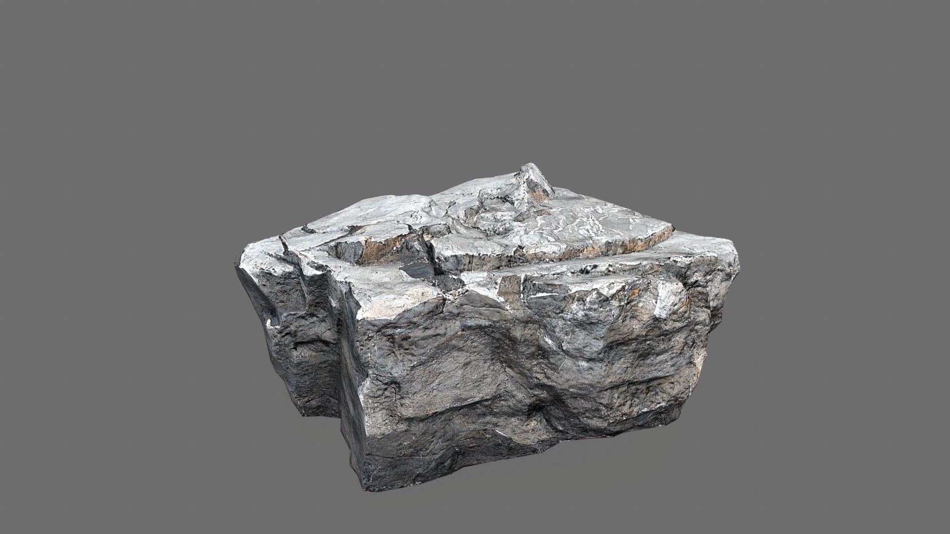 cliff rocks Low-poly 3D model_8