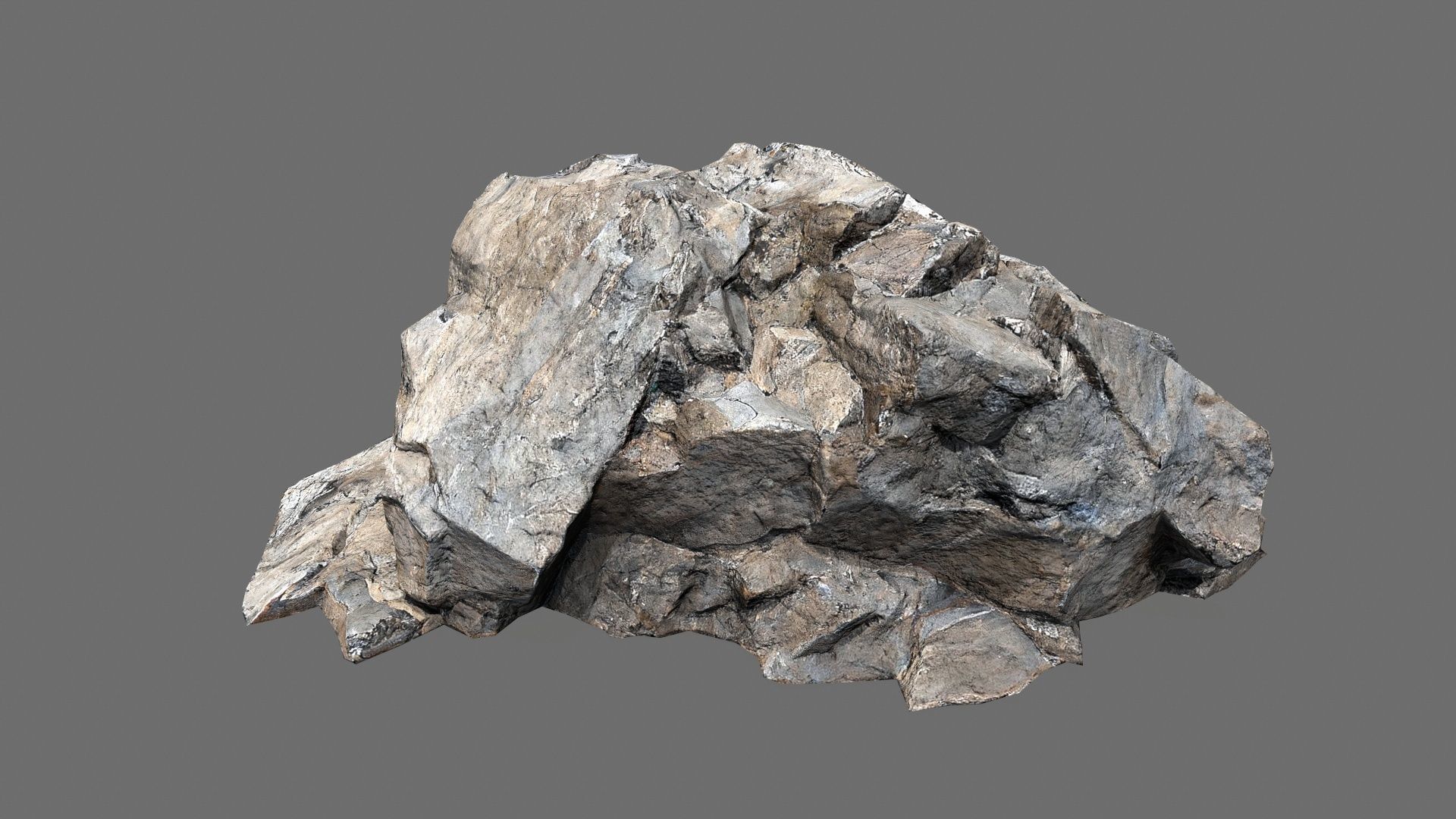 cliff rocks Low-poly 3D model_5