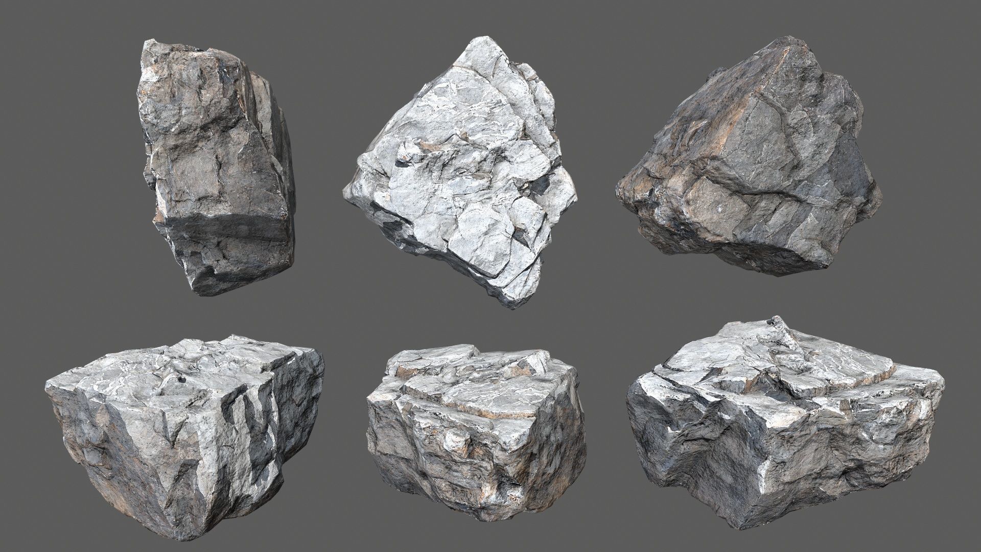 cliff rocks Low-poly 3D model_13