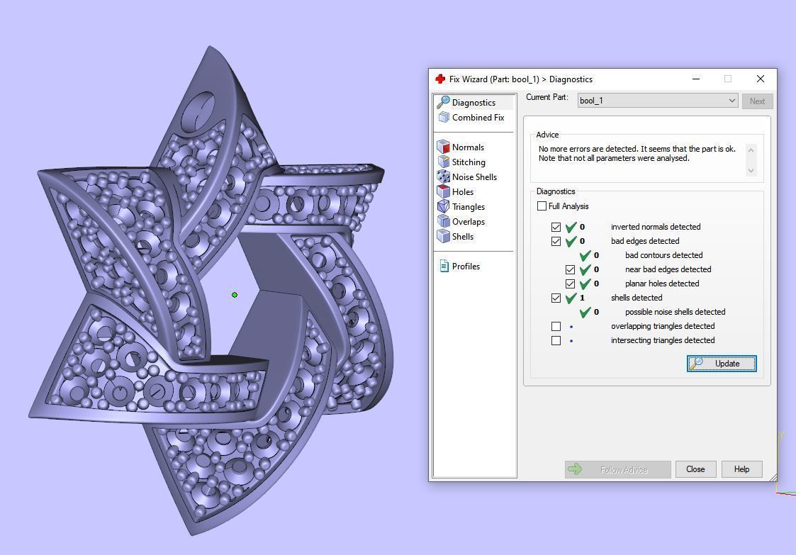 Star of David Pendant P 0005A 3D print model_14