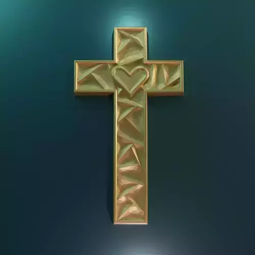 3D model STL FILE for CNC milling machine Wall Cross 