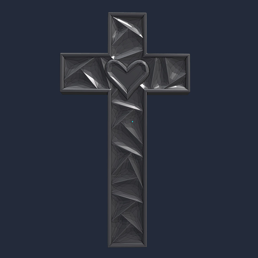 3D model STL FILE for CNC milling machine Wall Cross  3D print model_4