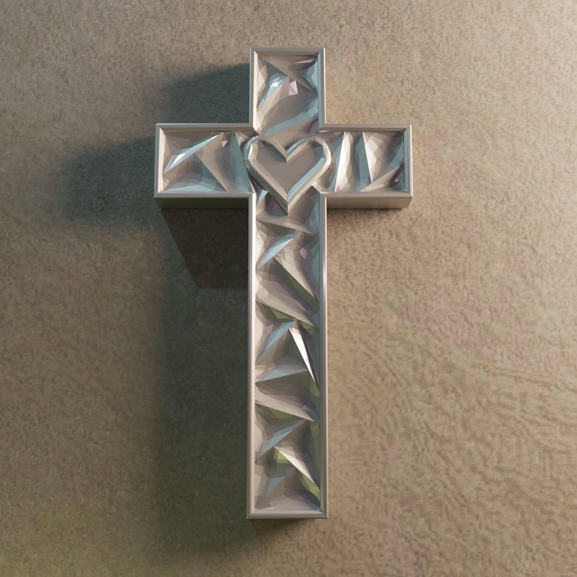 3D model STL FILE for CNC milling machine Wall Cross  3D print model_11