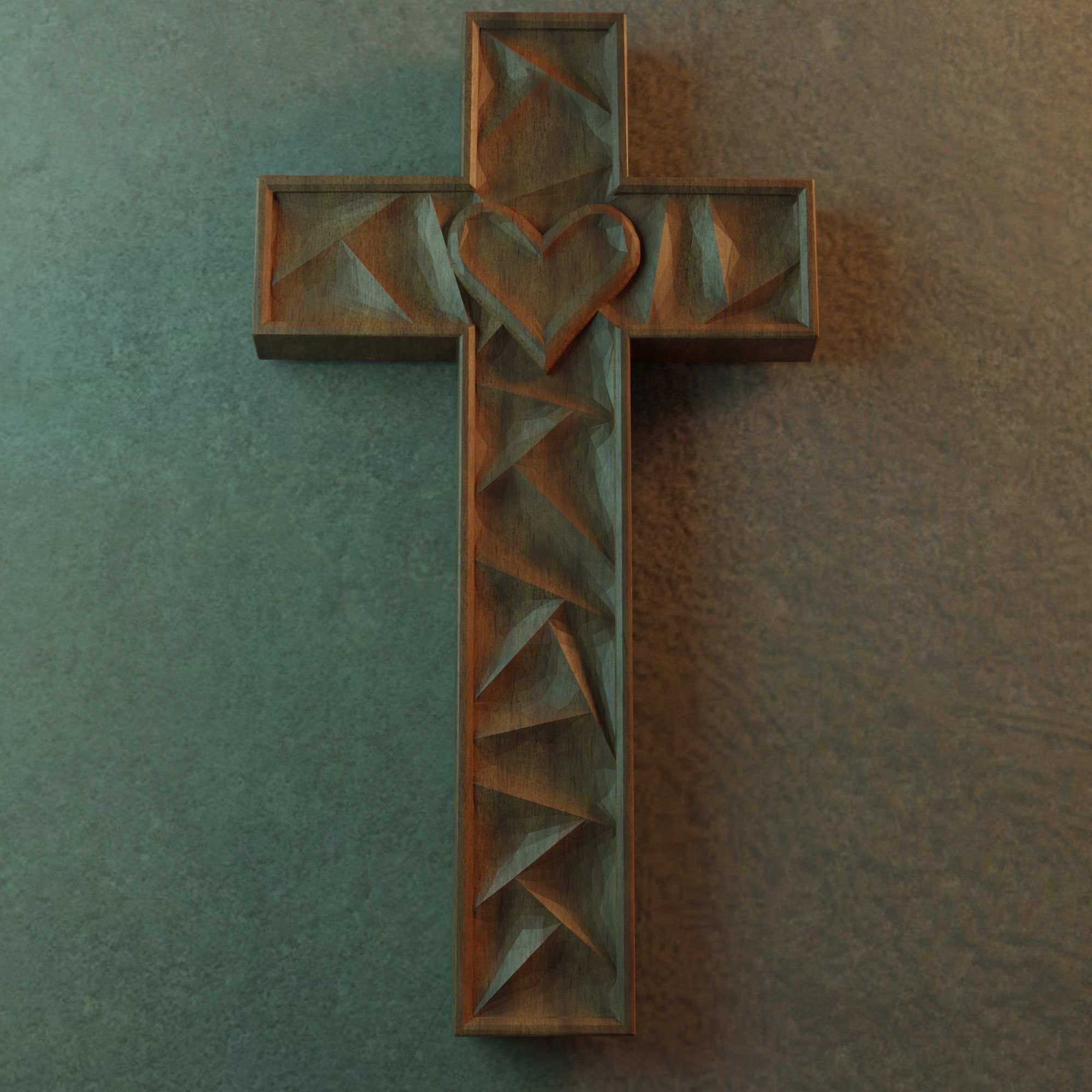 3D model STL FILE for CNC milling machine Wall Cross  3D print model_14