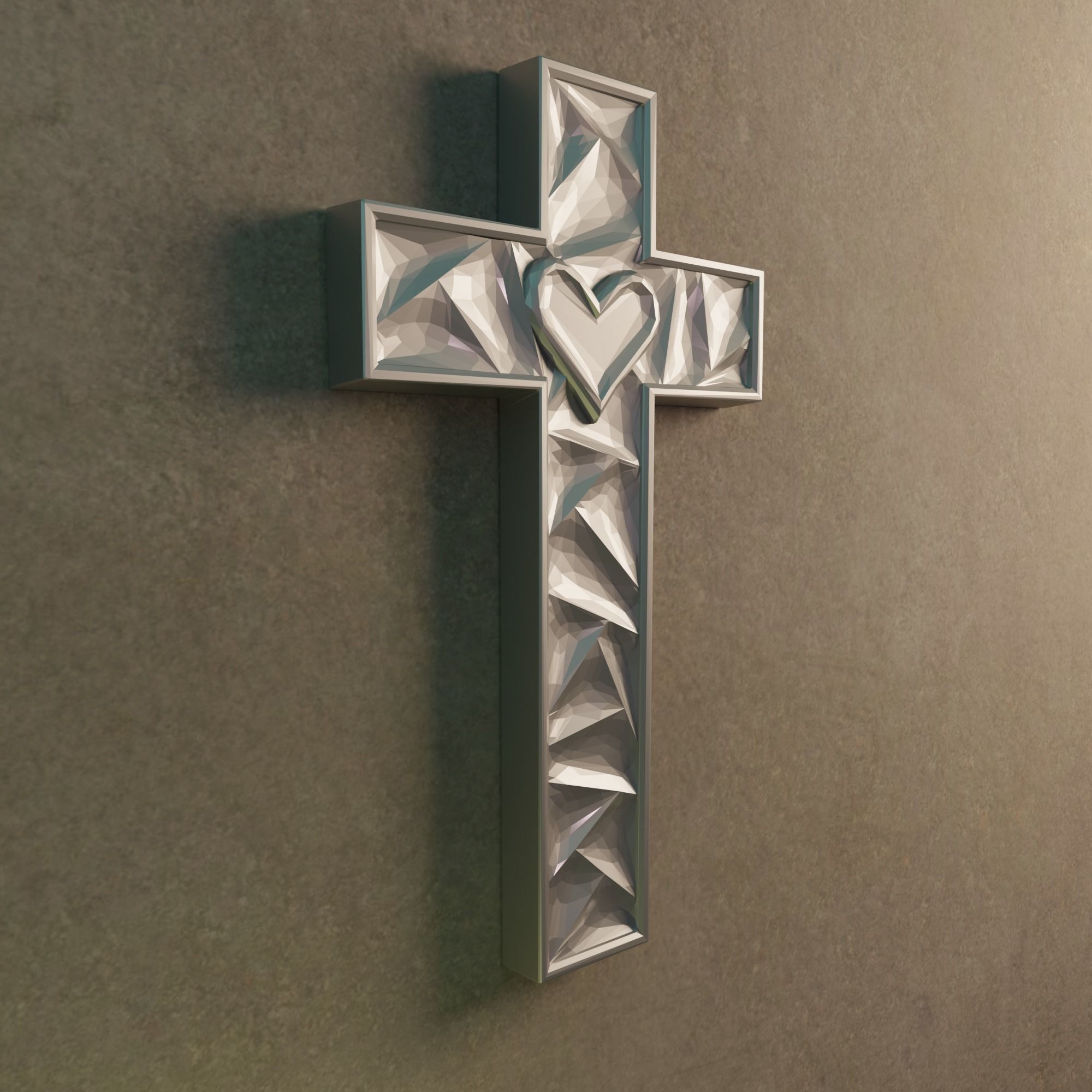 3D model STL FILE for CNC milling machine Wall Cross  3D print model_12