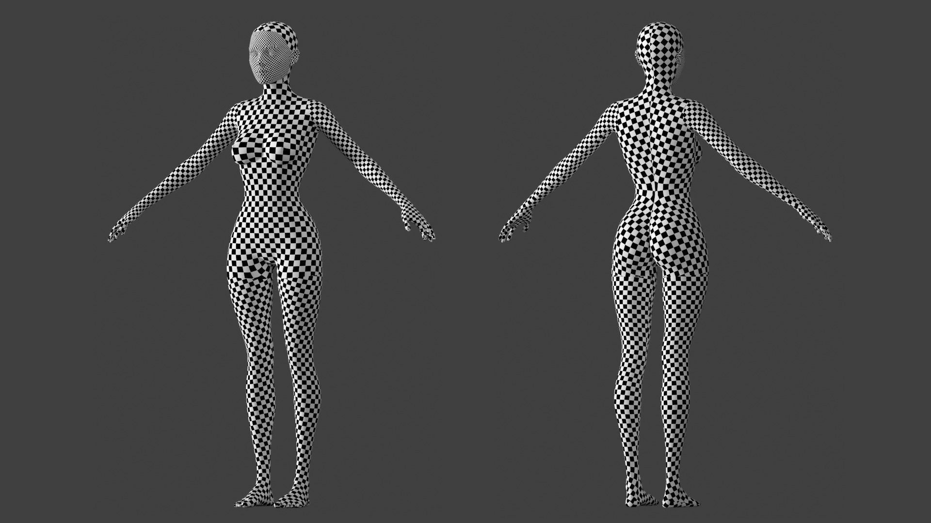 Stylized Female 01 A-Pose Base Mesh 3D model_25