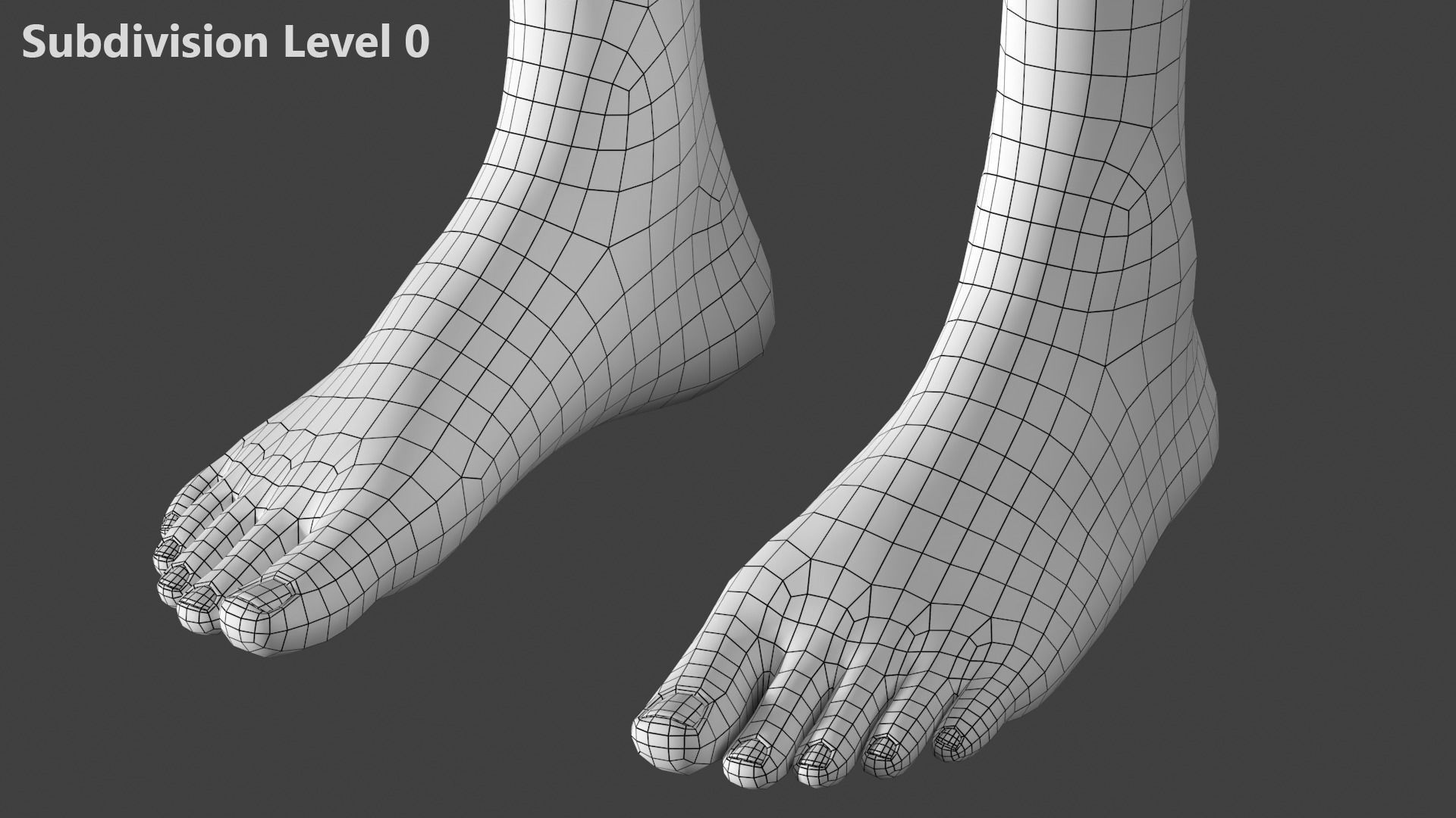 Stylized Female 01 A-Pose Base Mesh 3D model_23