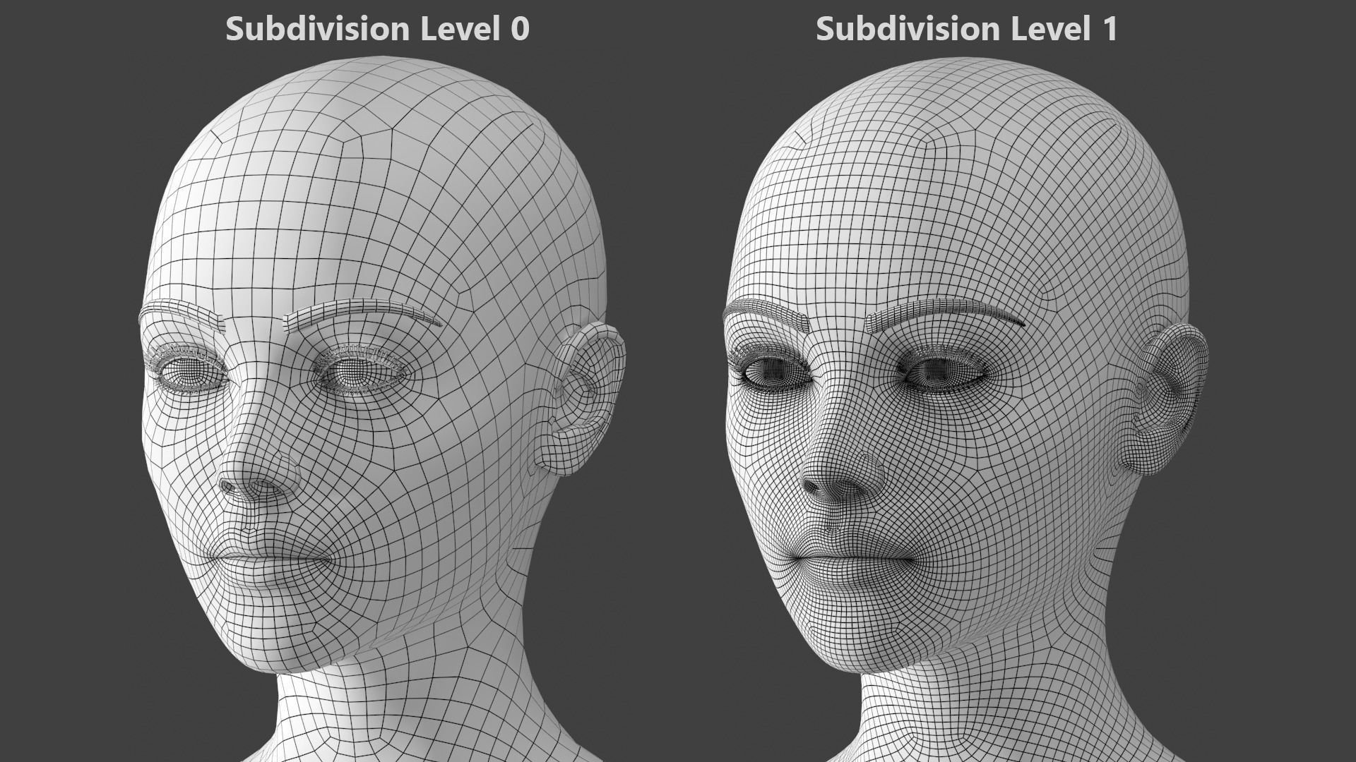 Stylized Female 01 A-Pose Base Mesh 3D model_21