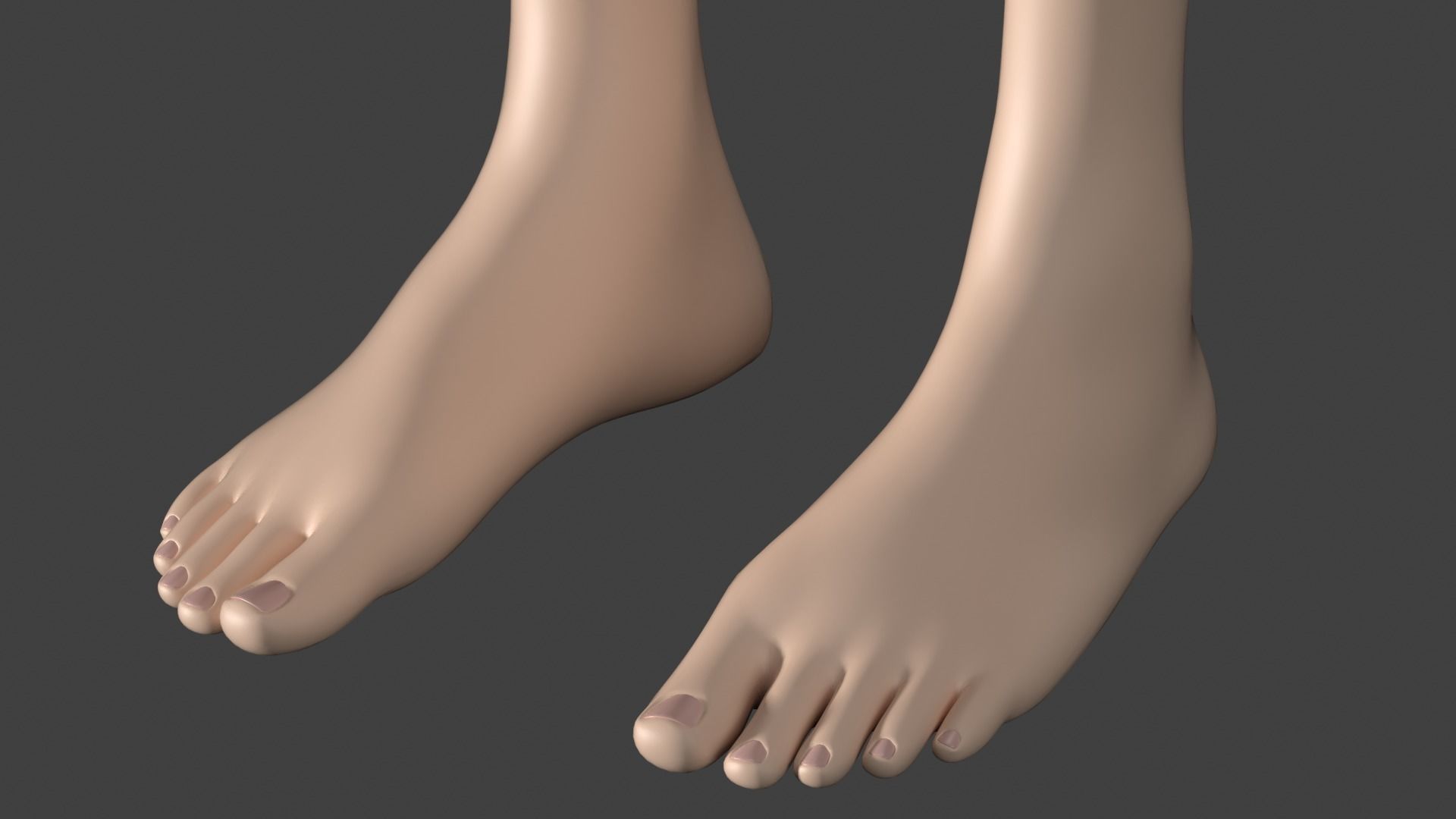 Stylized Female 01 A-Pose Base Mesh 3D model_19