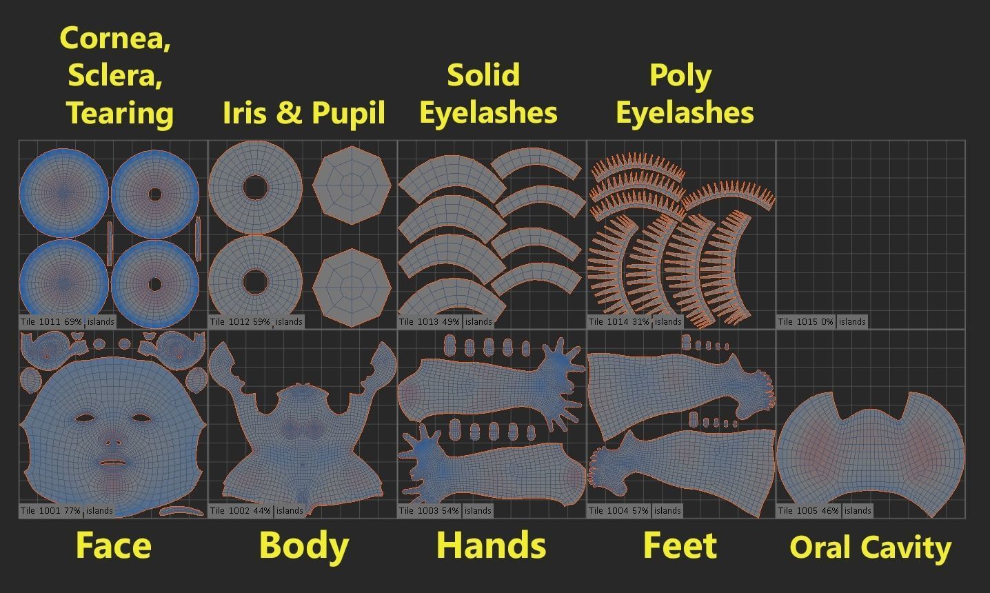 Stylized Female 01 A-Pose Base Mesh 3D model_27