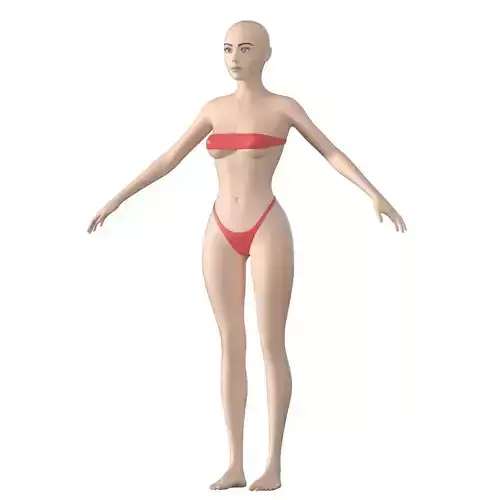 Stylized Female 01 A-Pose Base Mesh 3D model Stylized Female 01 A-Pose Base Mesh 3D model