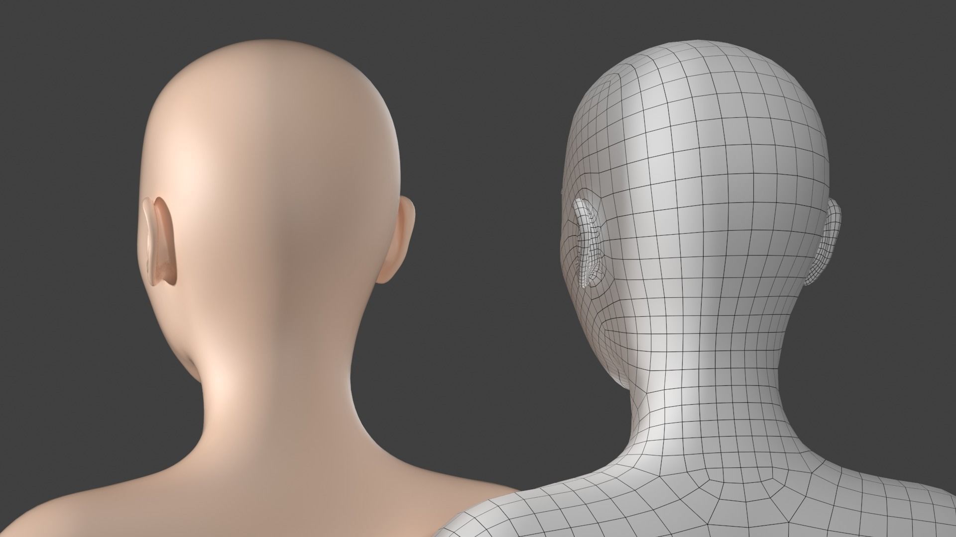 Stylized Female 01 A-Pose Base Mesh 3D model_15