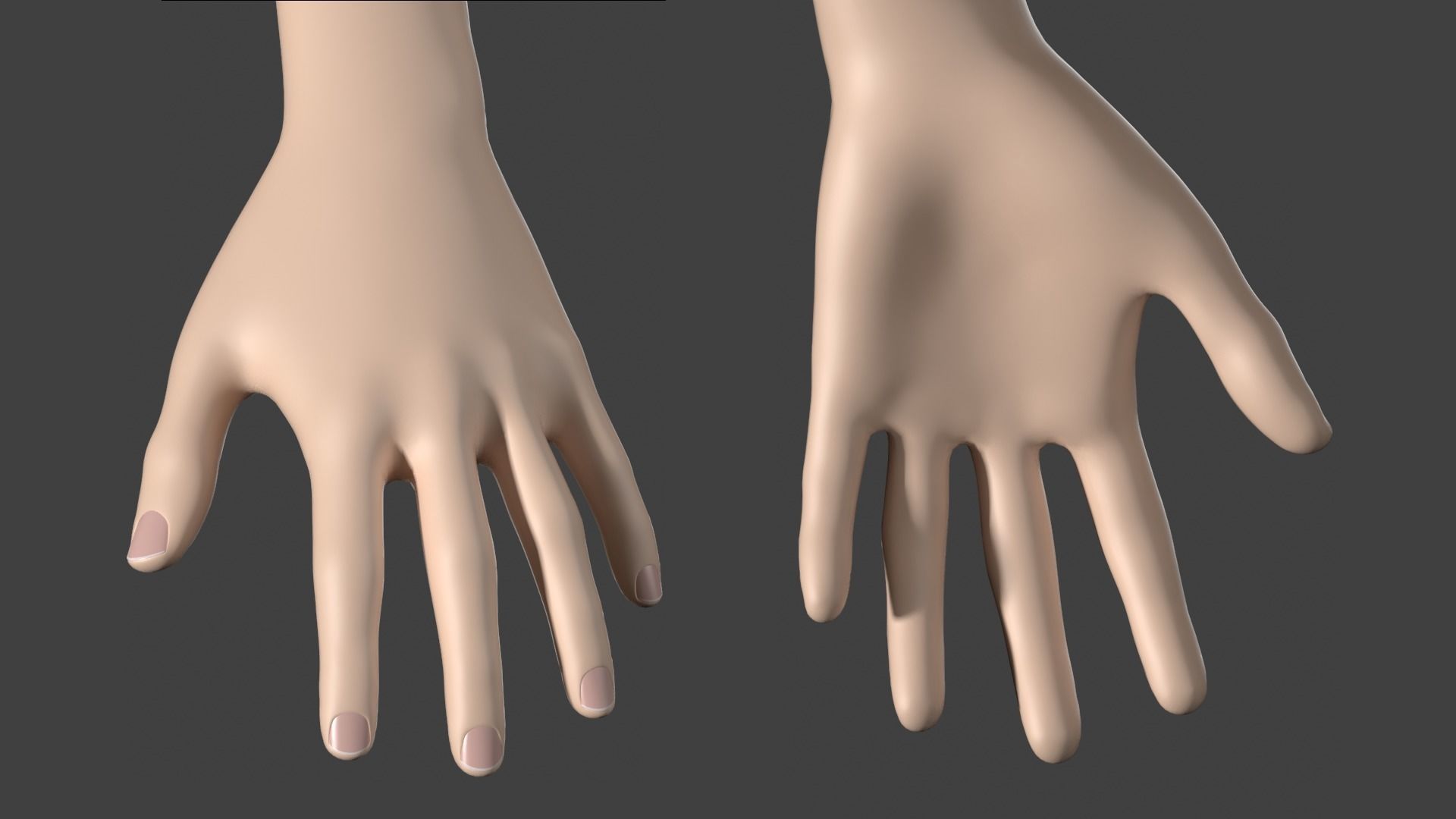 Stylized Female 01 A-Pose Base Mesh 3D model_18