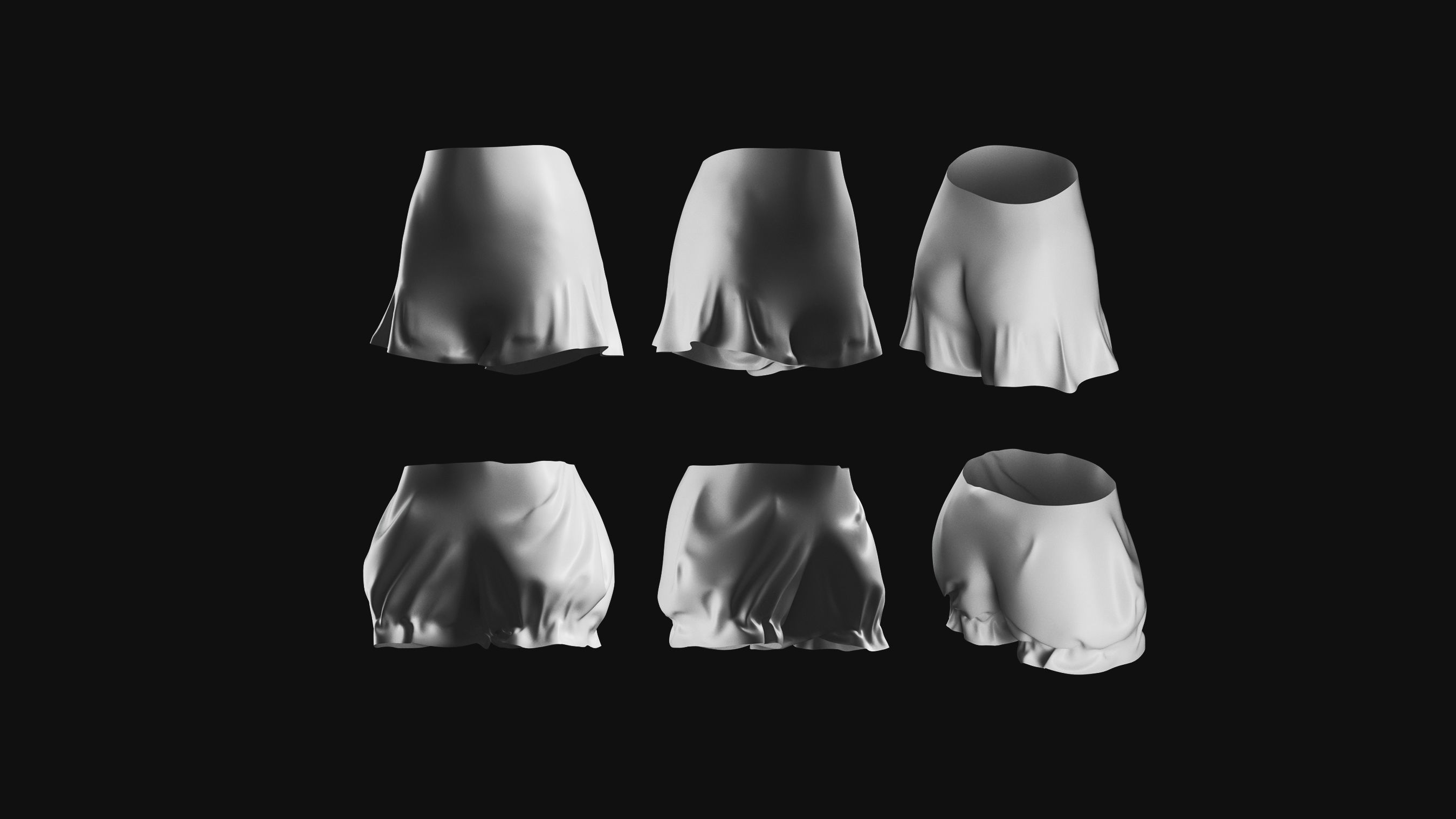 Basemesh Short Collection 3D model_5