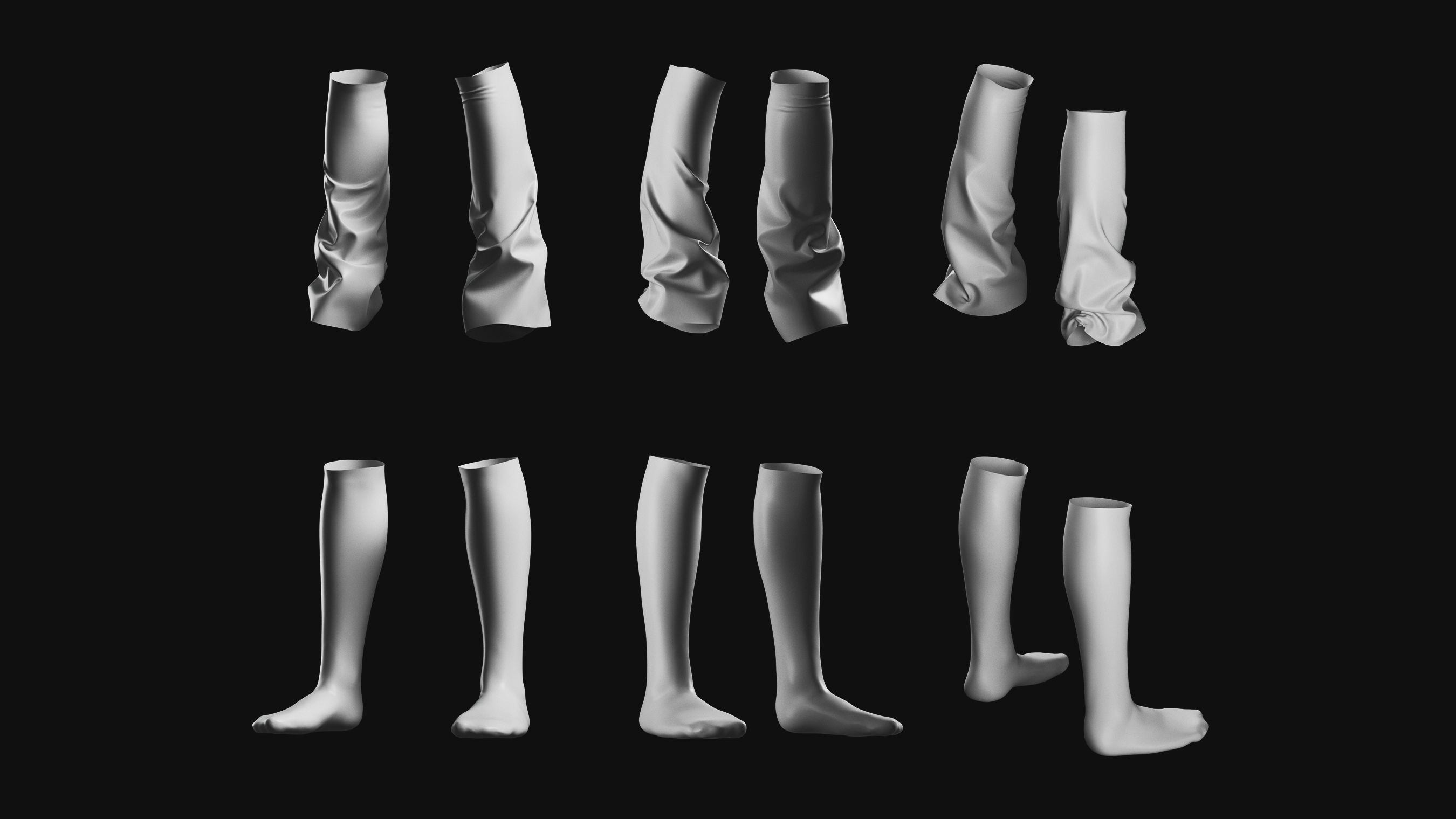 Basemesh Short Collection 3D model_10