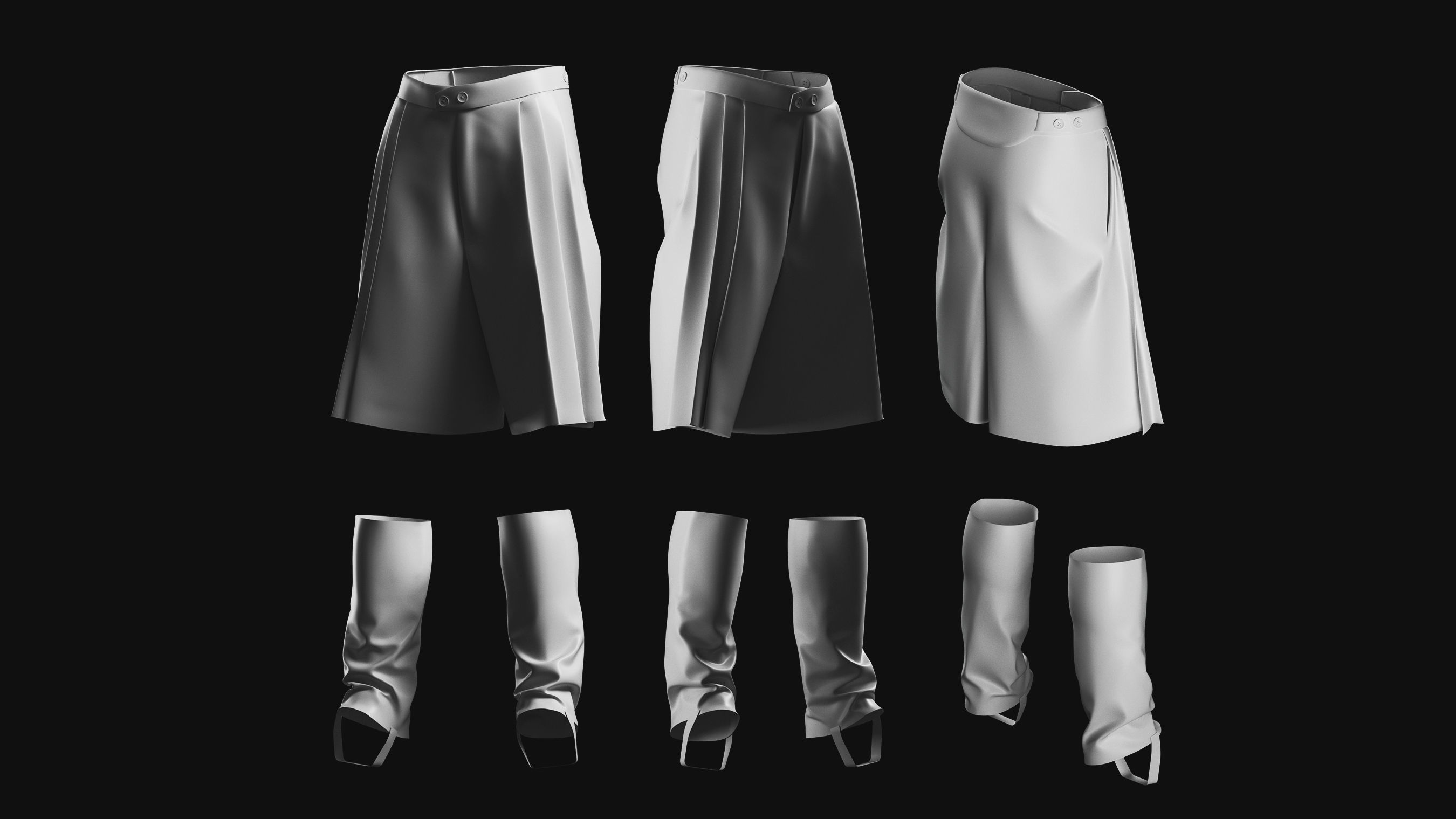 Basemesh Short Collection 3D model_8
