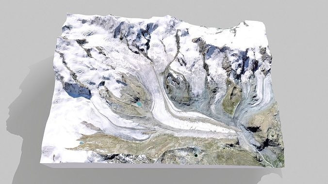 Mountain landscape Glacier Horner Switzerland 3D model