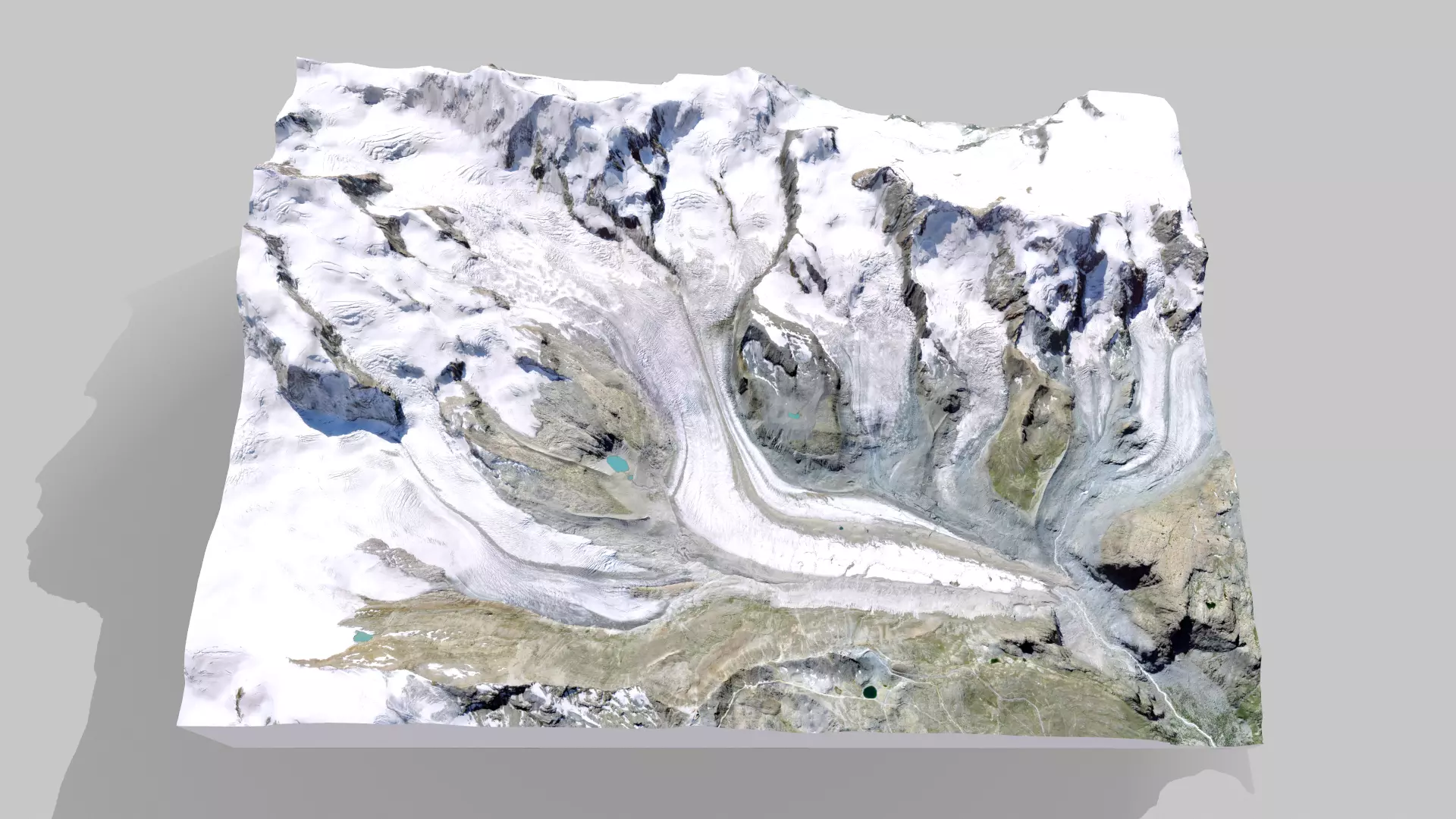 Mountain landscape Glacier Horner Switzerland 3D model