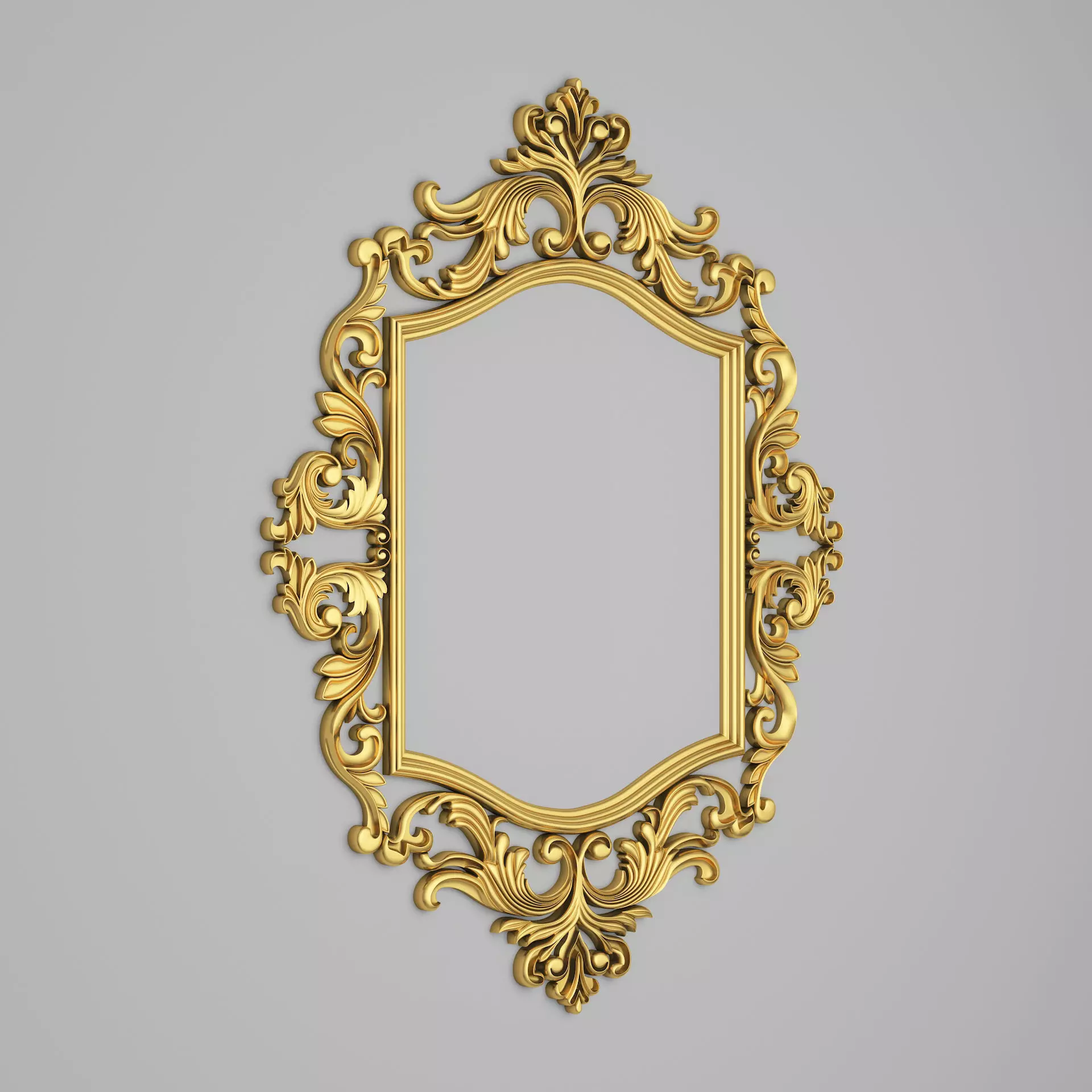 Classic Frame Mirror 007 3D model_0
