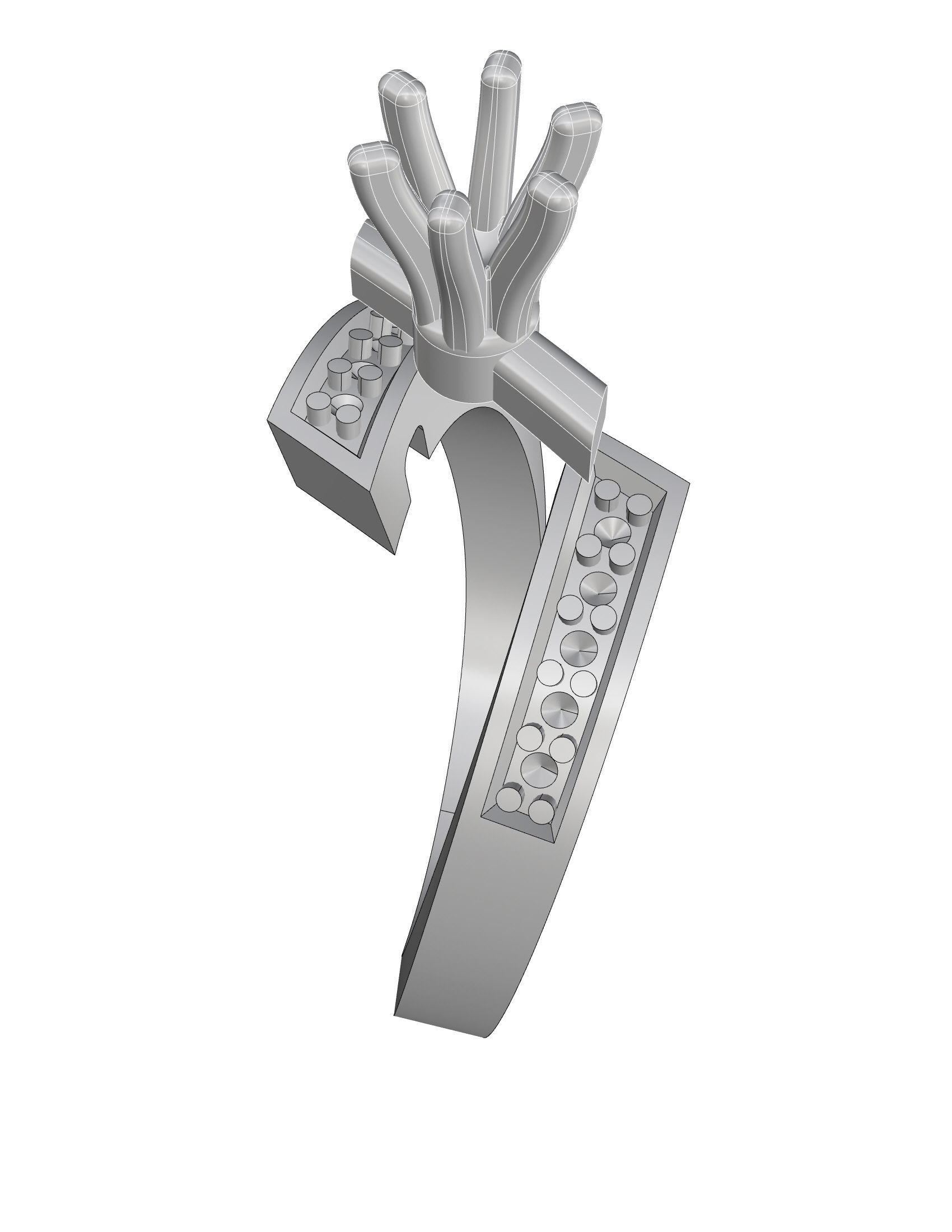 Women ring  3D print model_18