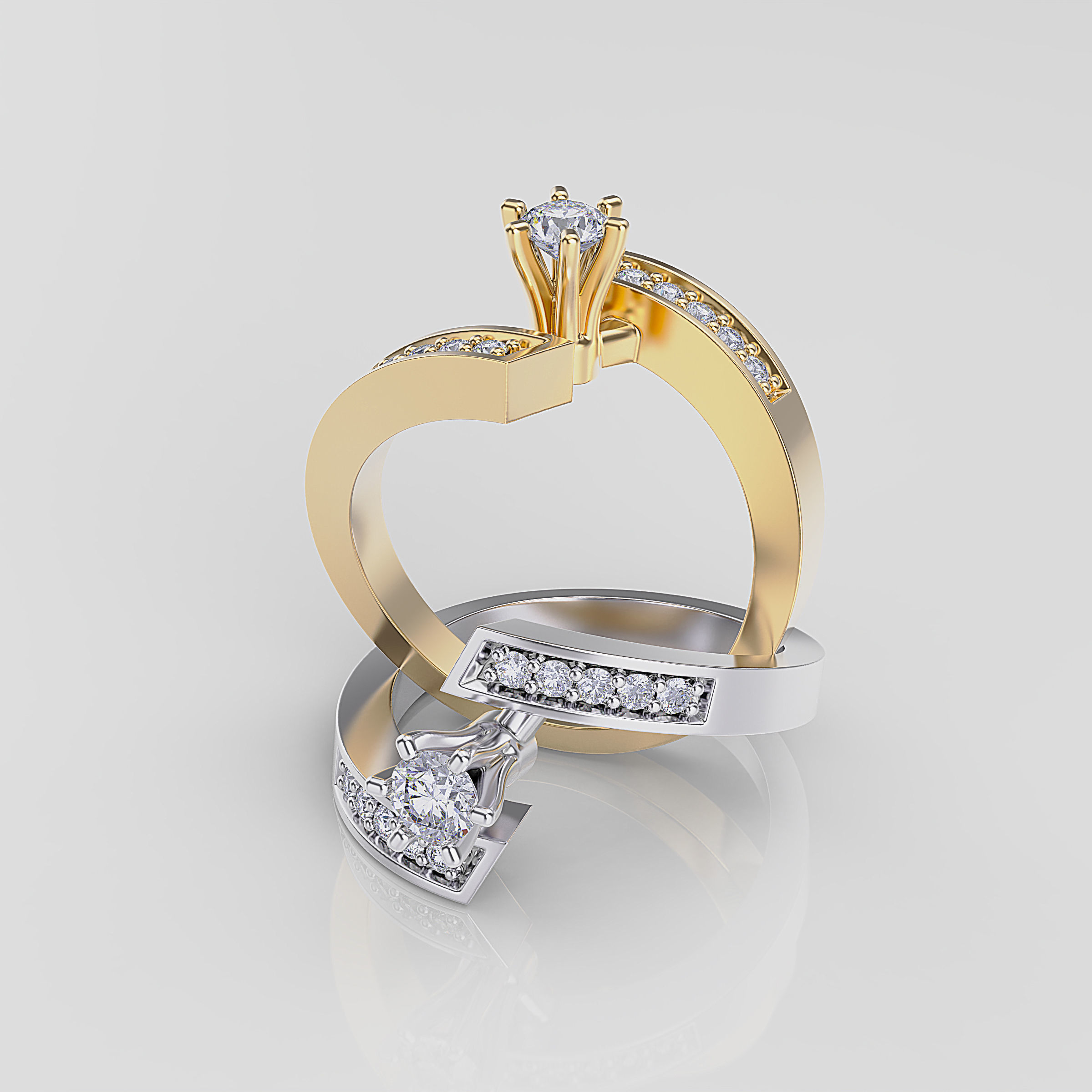 Women ring  3D print model_12