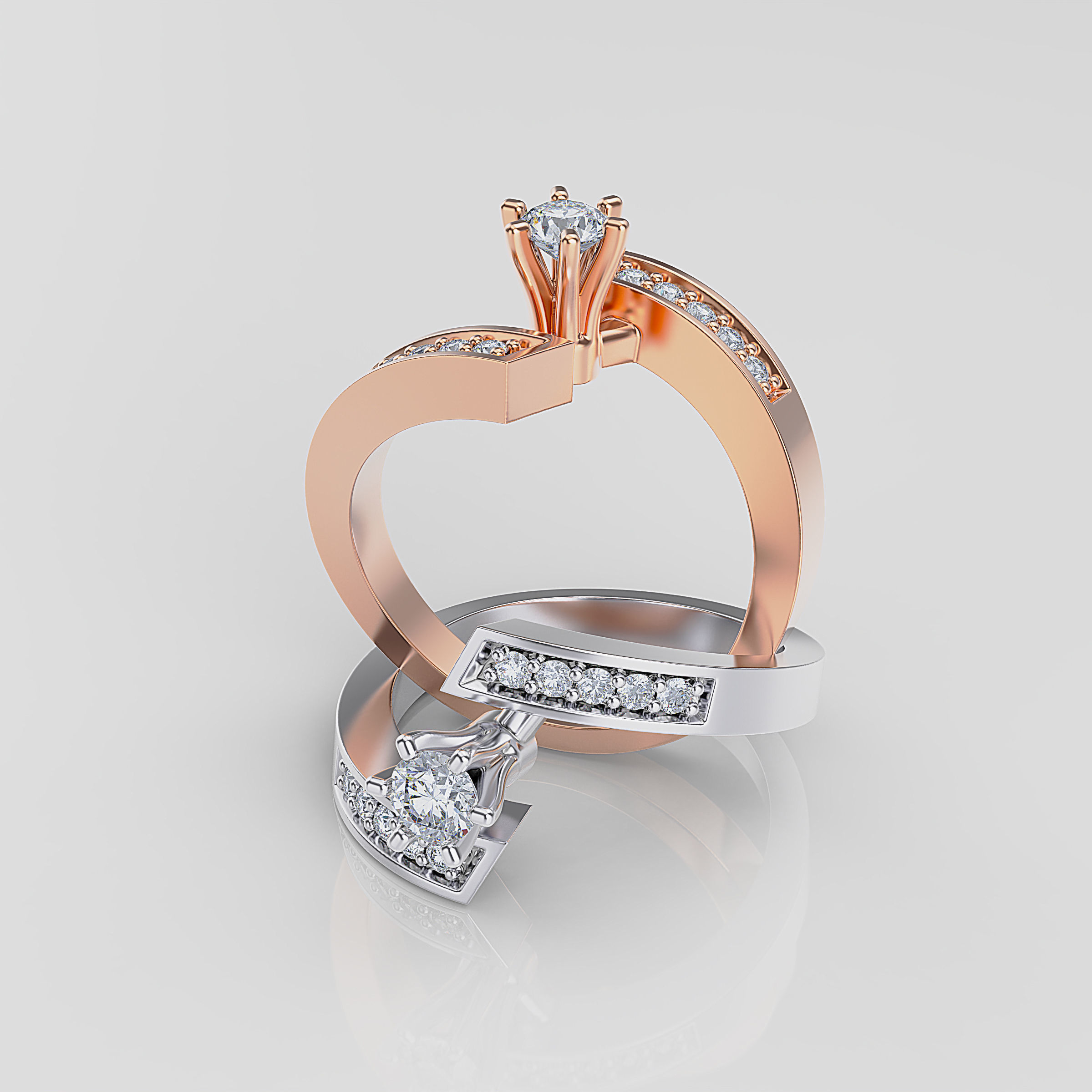 Women ring  3D print model_11