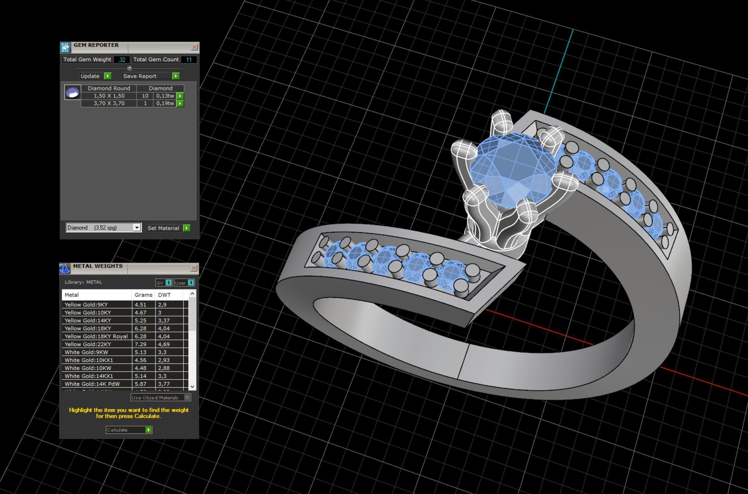 Women ring  3D print model_8