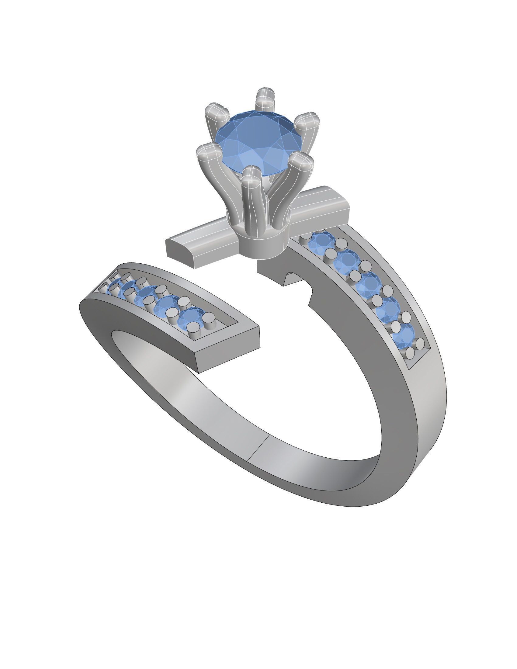 Women ring  3D print model_31