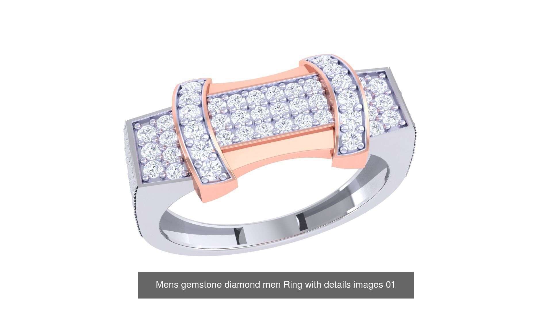 Mens gems diamond Rings bulk pack bundle collection _56