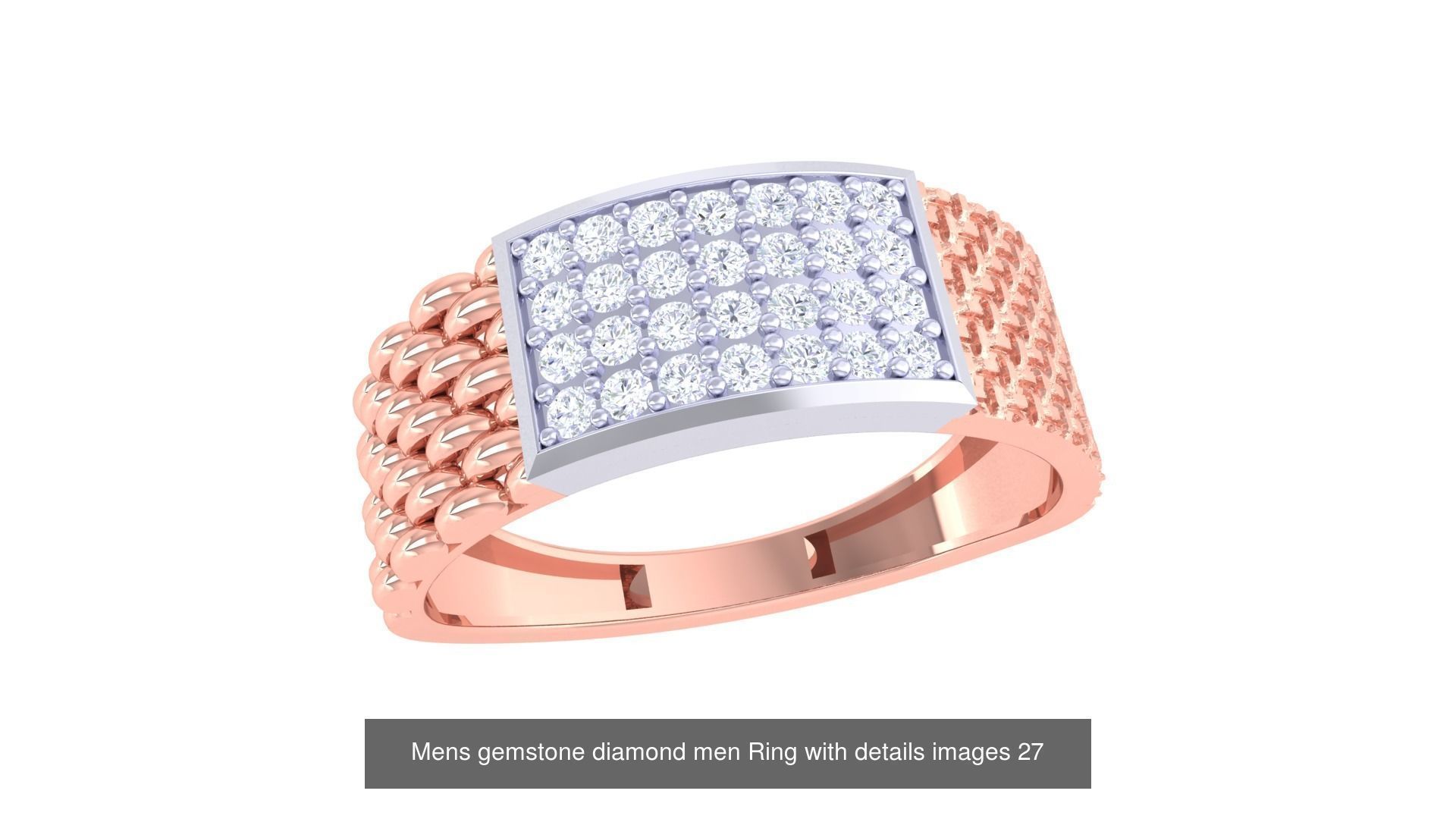 Mens gems diamond Rings bulk pack bundle collection _30