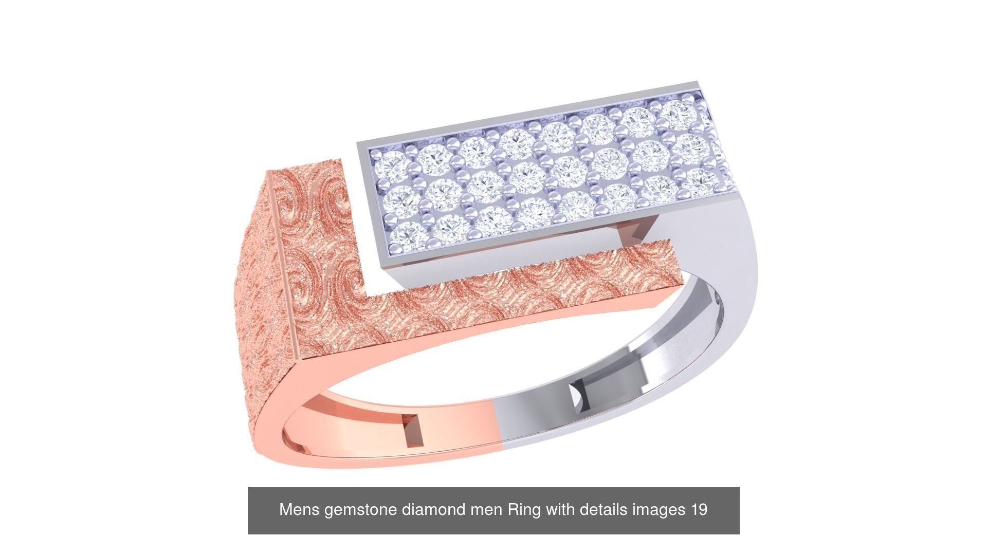 Mens gems diamond Rings bulk pack bundle collection _38