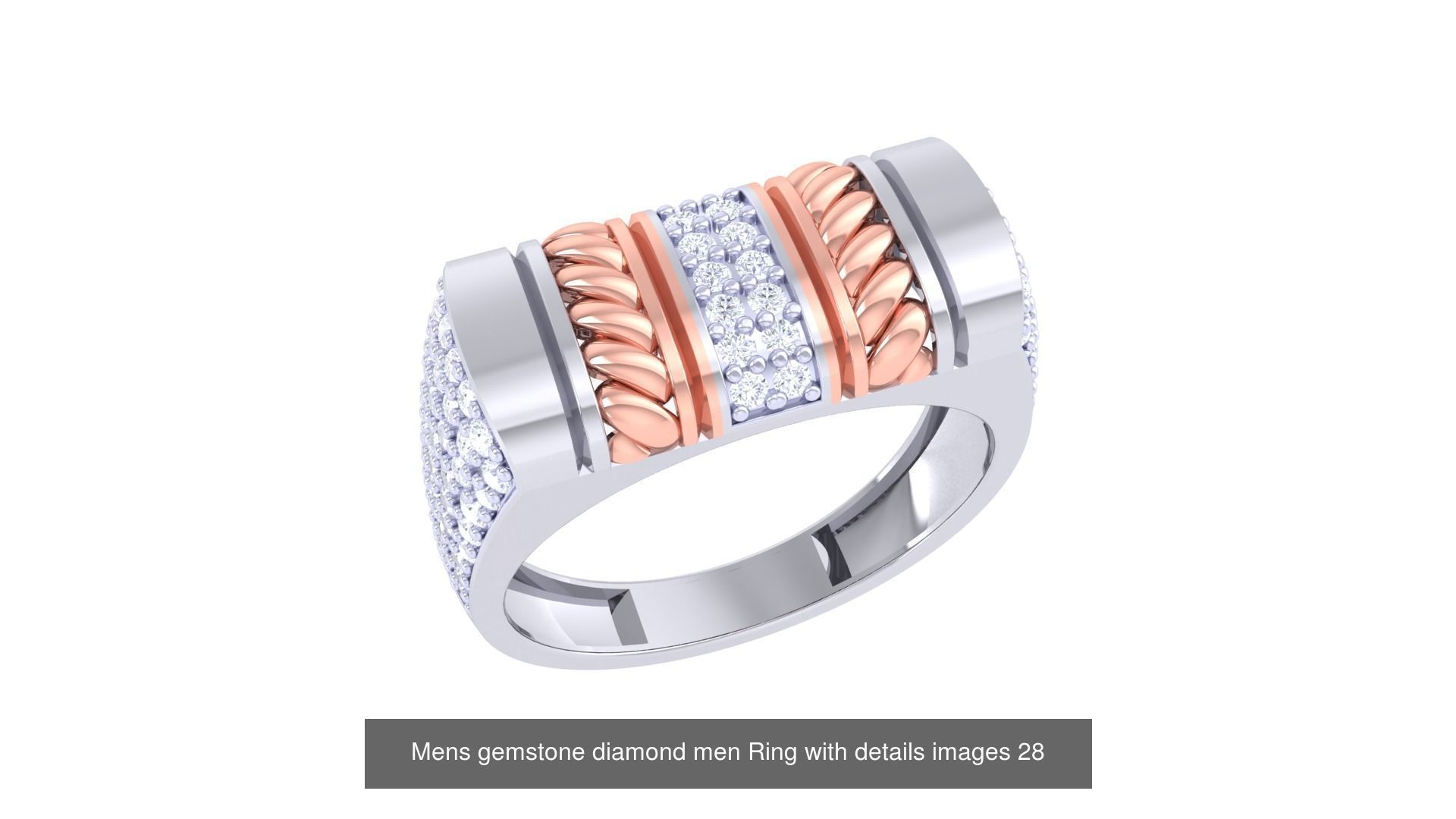 Mens gems diamond Rings bulk pack bundle collection _29