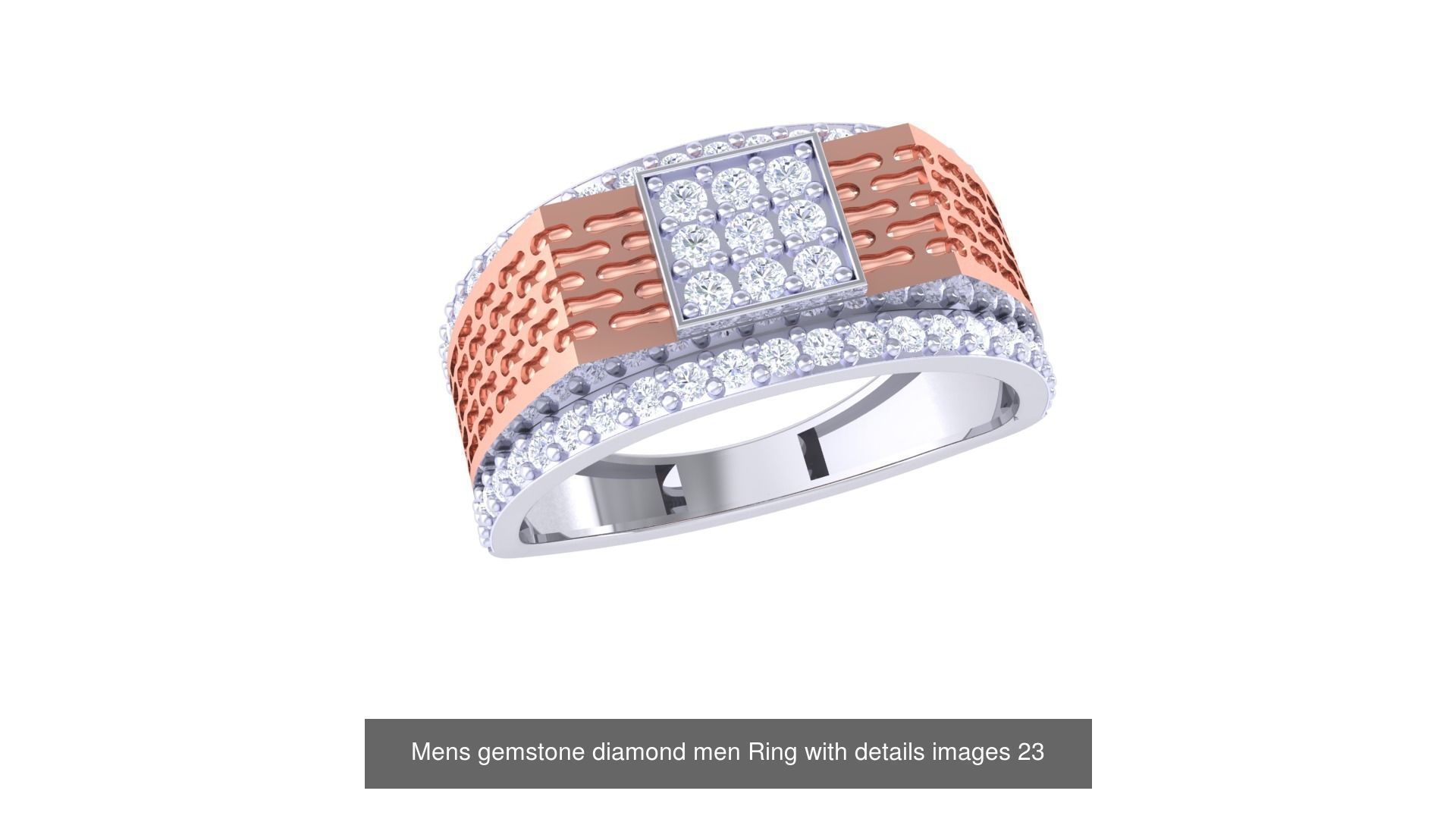 Mens gems diamond Rings bulk pack bundle collection _34