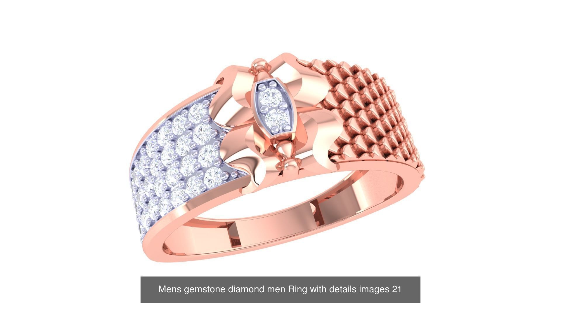 Mens gems diamond Rings bulk pack bundle collection _36