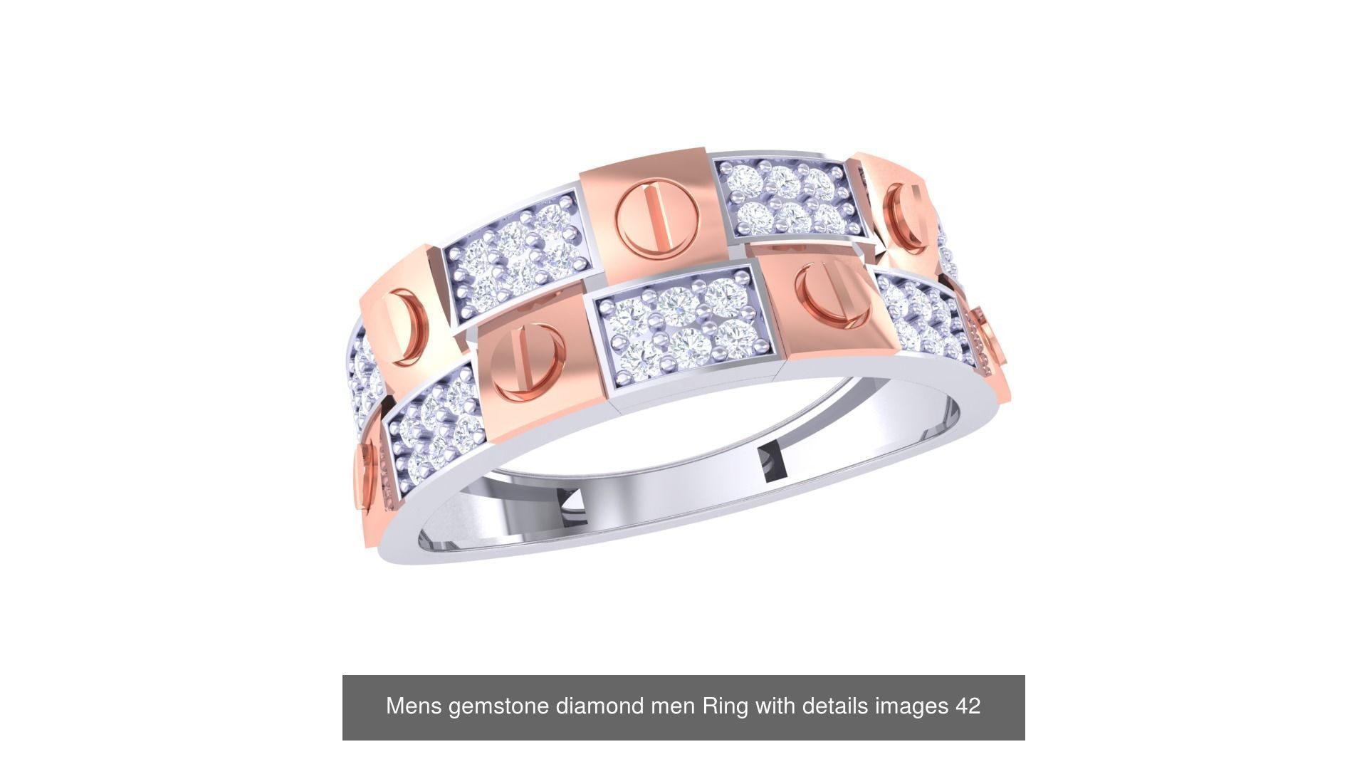 Mens gems diamond Rings bulk pack bundle collection _15