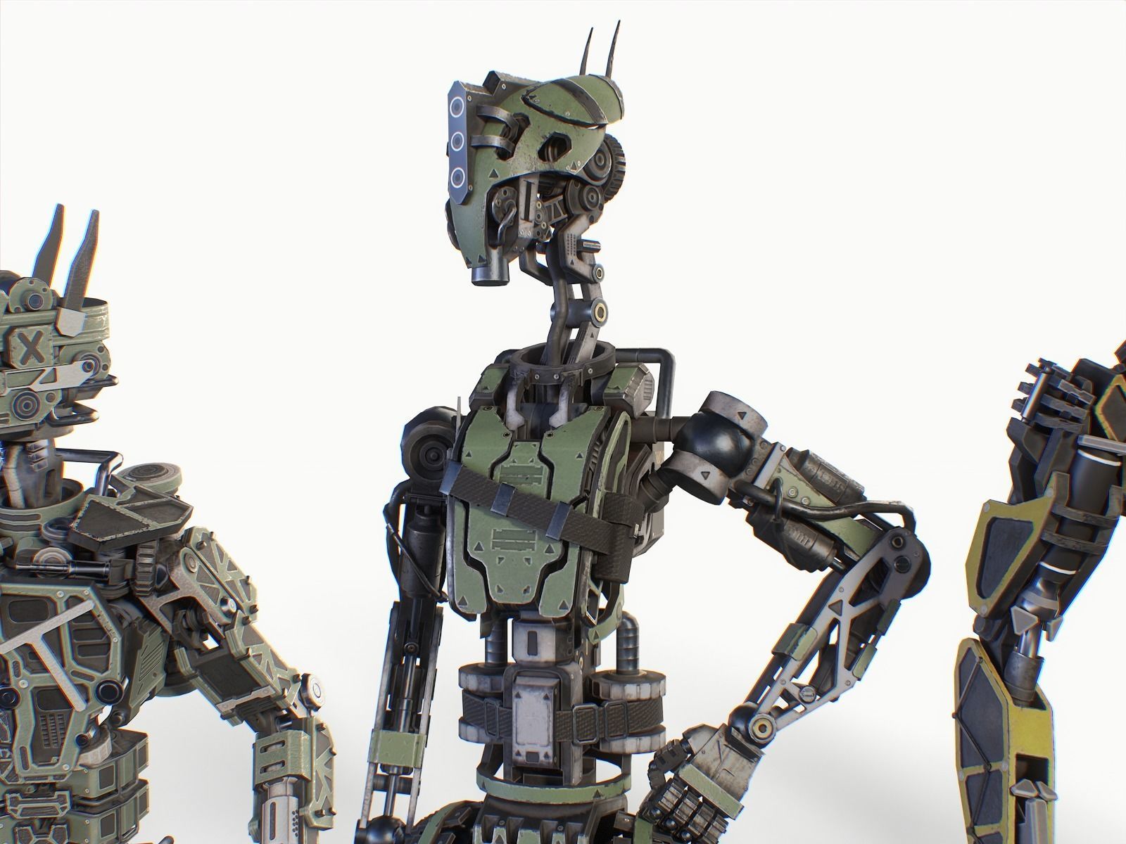 Military and industrial gameready robots pack 3D Model Collection_11
