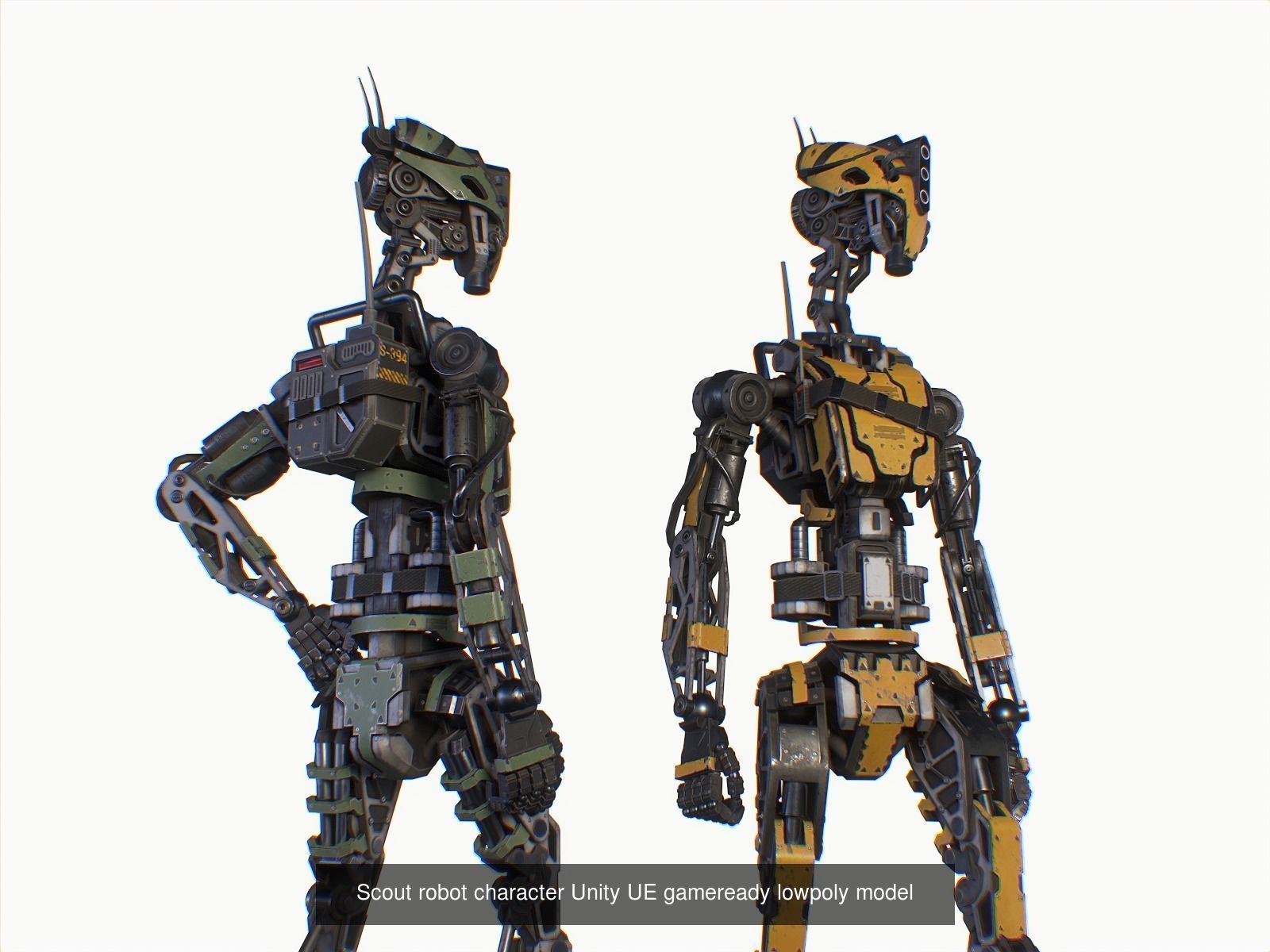 Military and industrial gameready robots pack 3D Model Collection_6