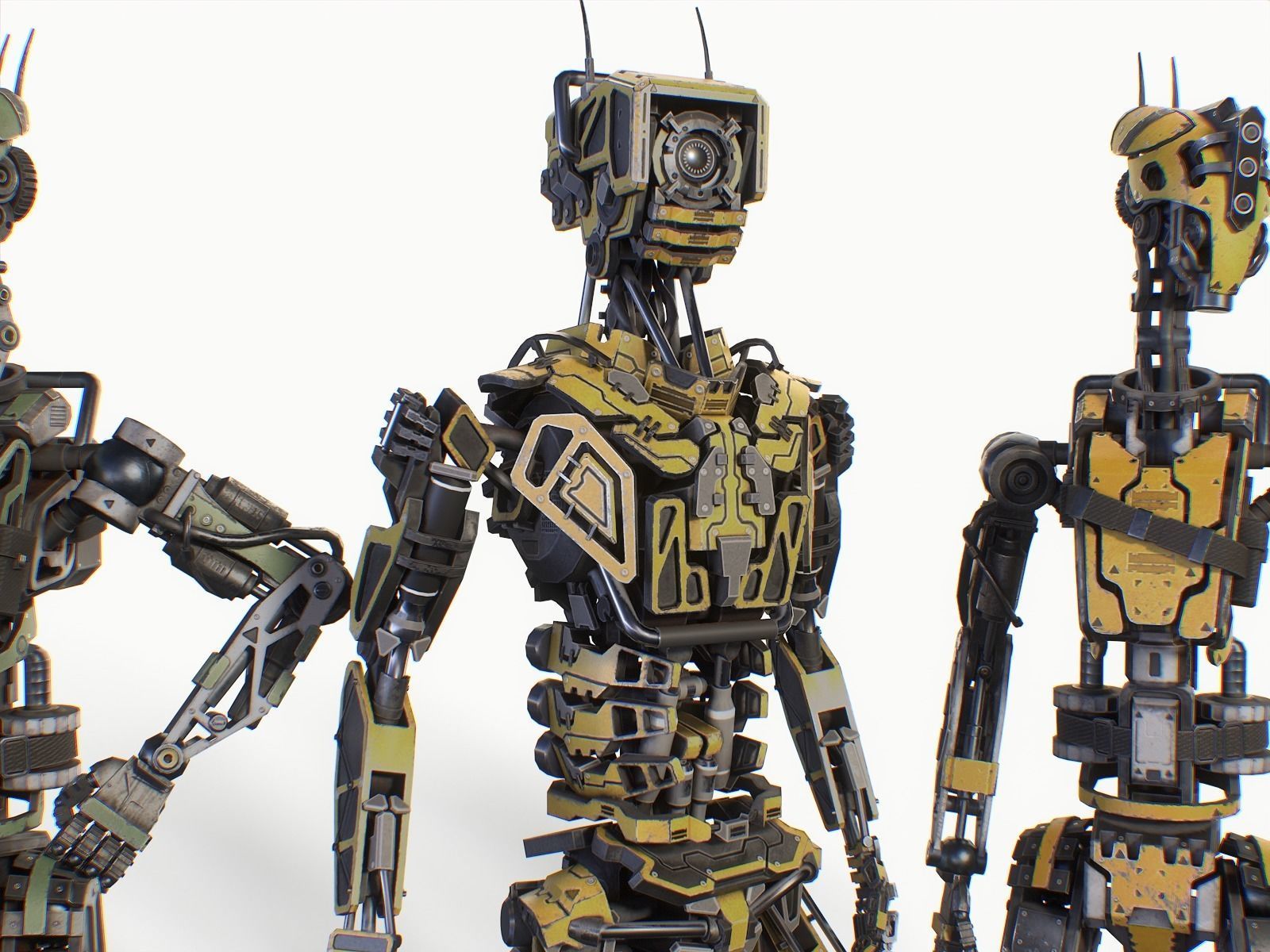 Military and industrial gameready robots pack 3D Model Collection_12